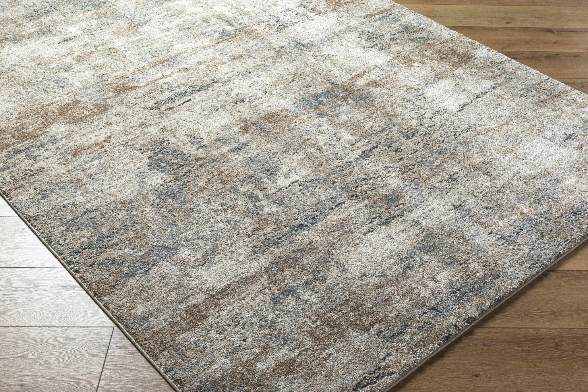 Abstract Beige And Gray Contemporary Style Rug - Image 6