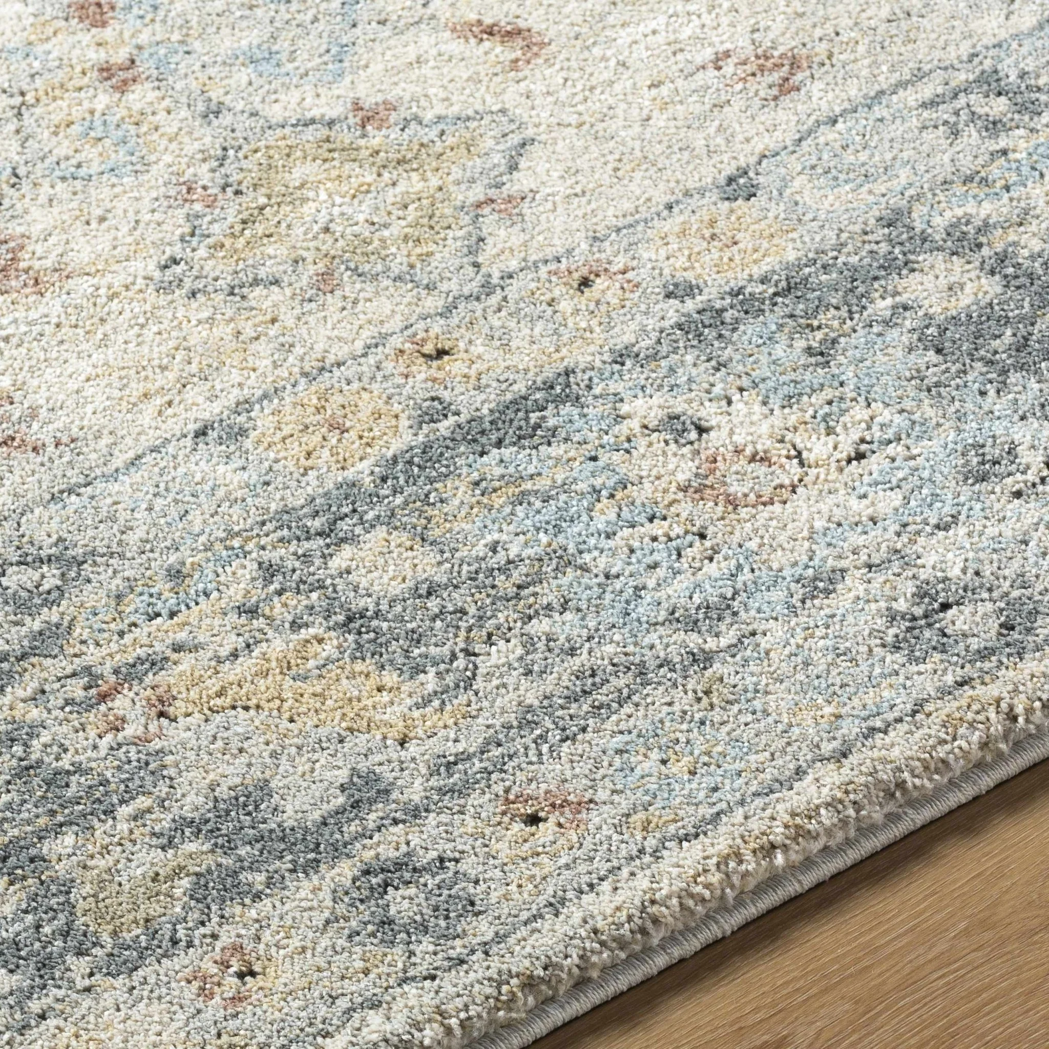 Machine Woven Beige And Gray Traditional Style Area Rug - Image 7