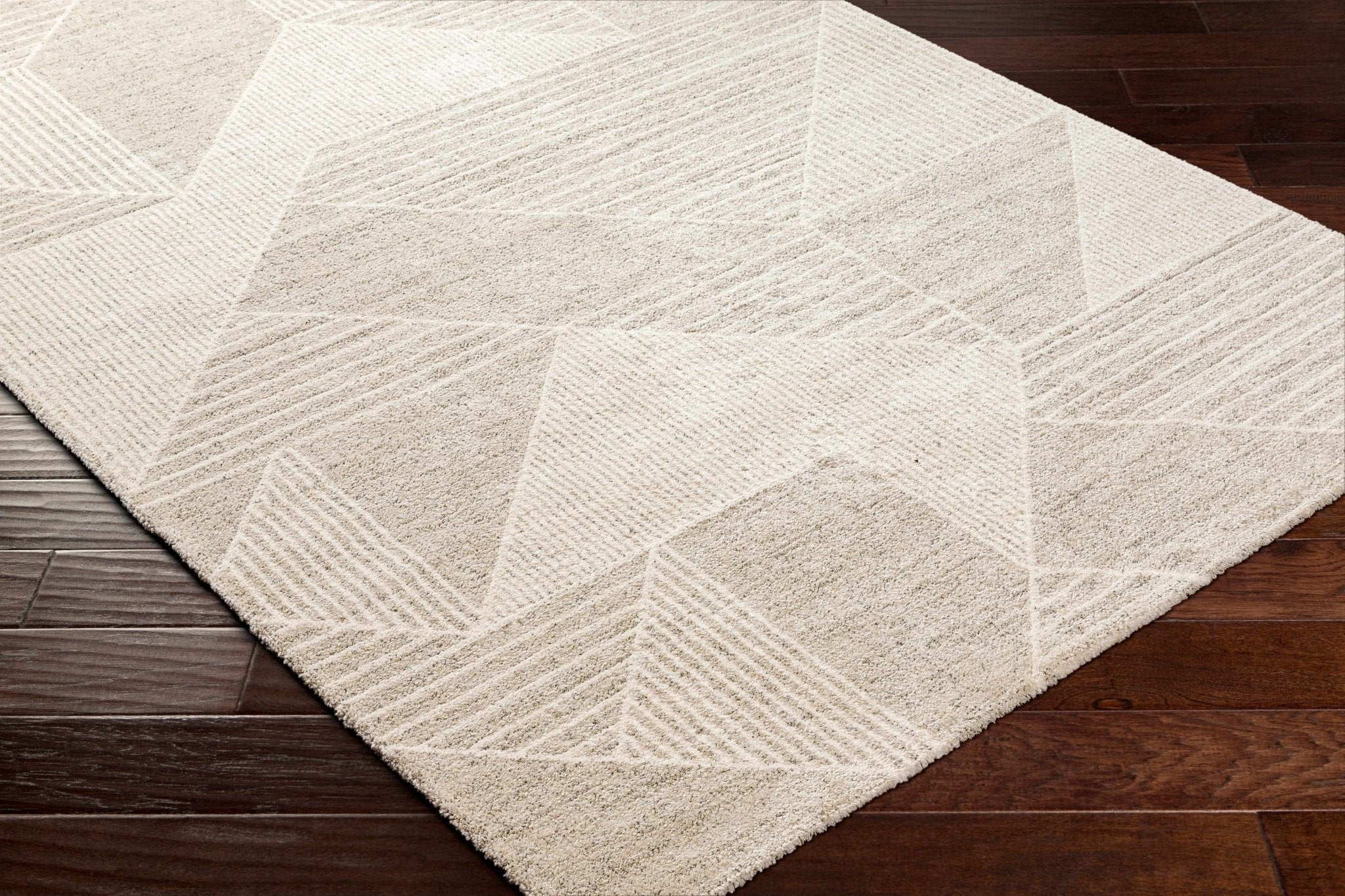 Machine Woven Beige Contemporary Style Rug - Image 7
