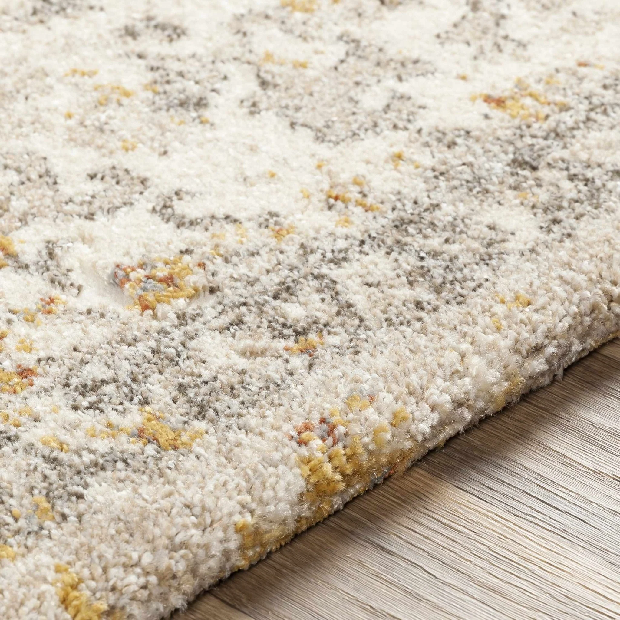 Machine Woven Beige Traditional Medallion Design Rug - Image 6