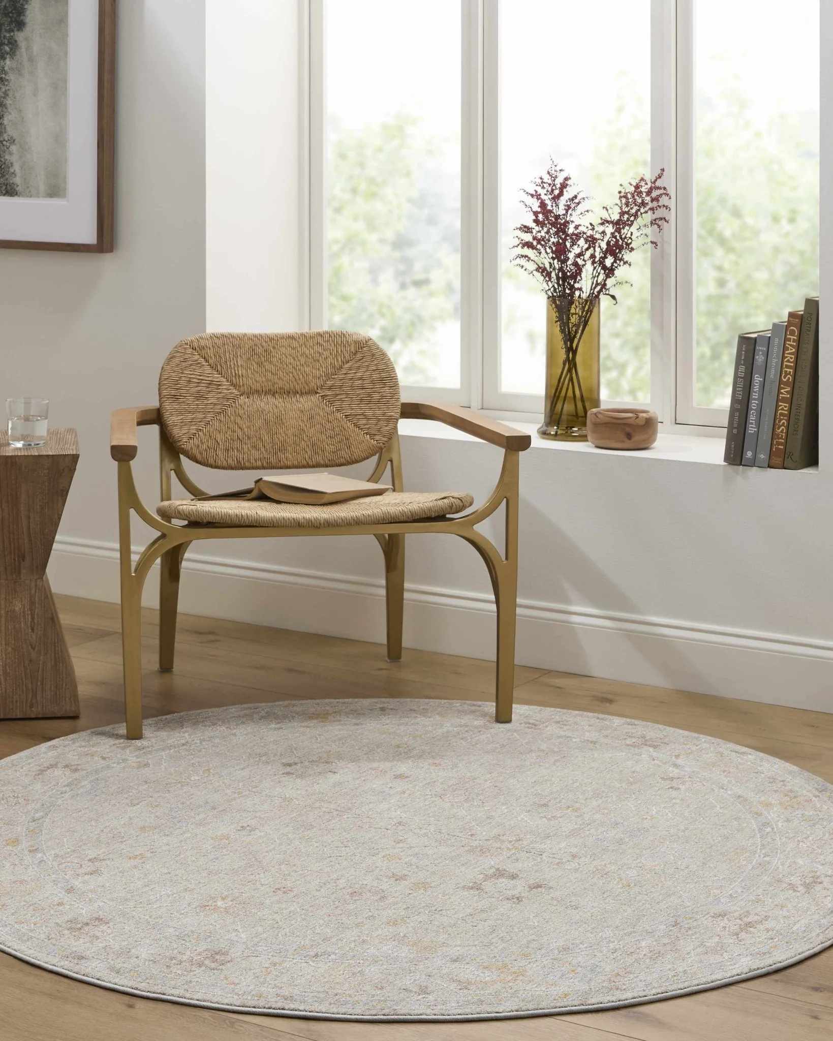Machine Woven Blue And Beige Traditional Oushak Design Area Rug - Image 14
