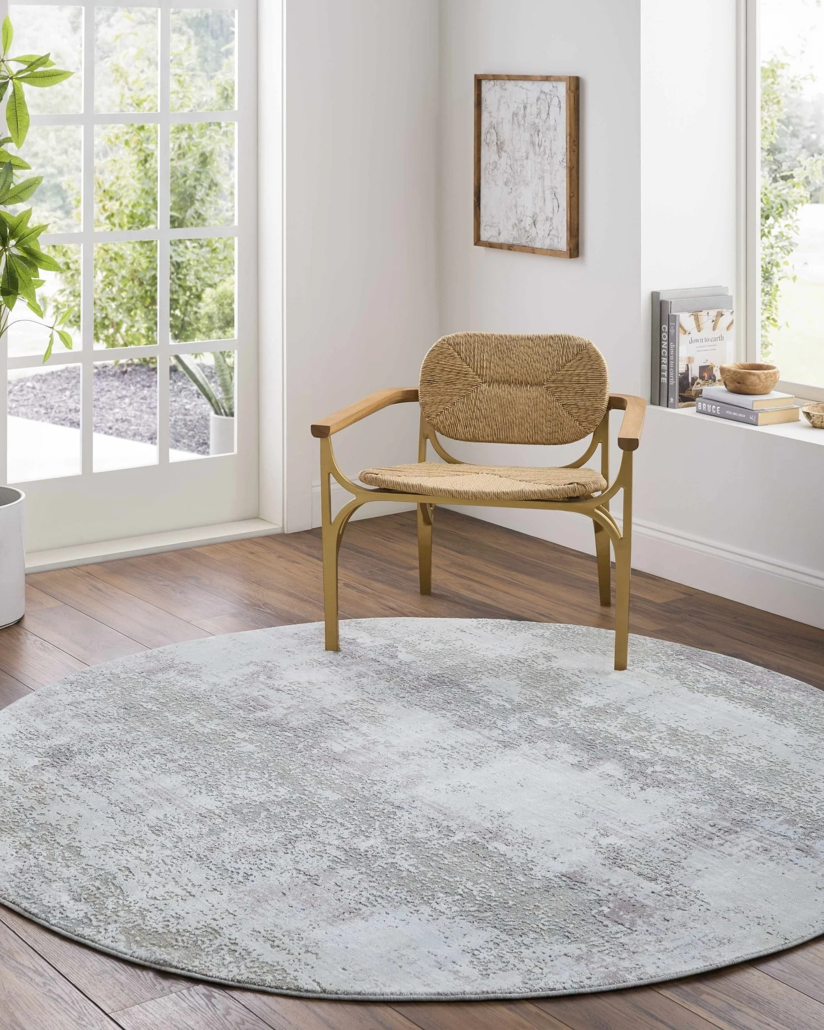 Machine Woven Brown Contemporary Style Rug - Image 10