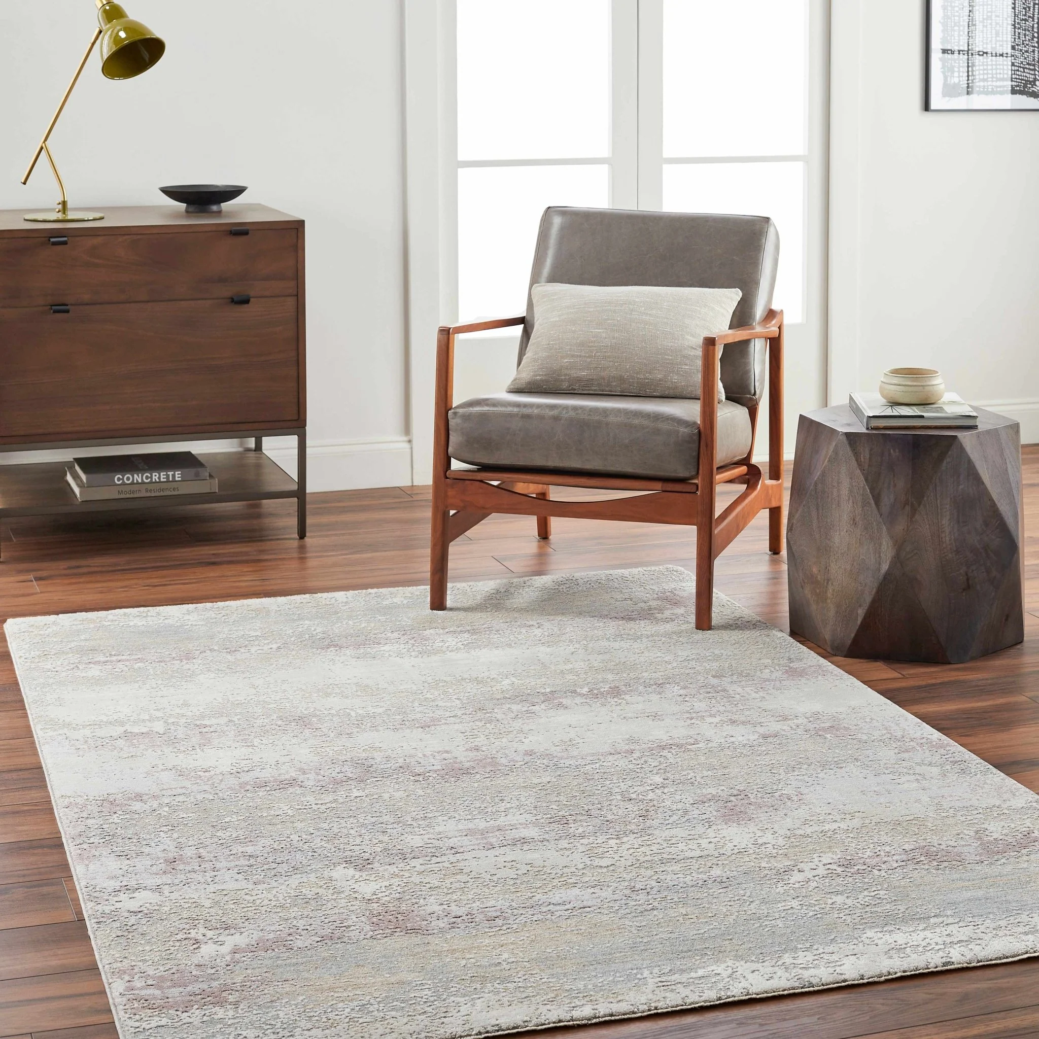 Machine Woven Brown Contemporary Style Rug - Image 11