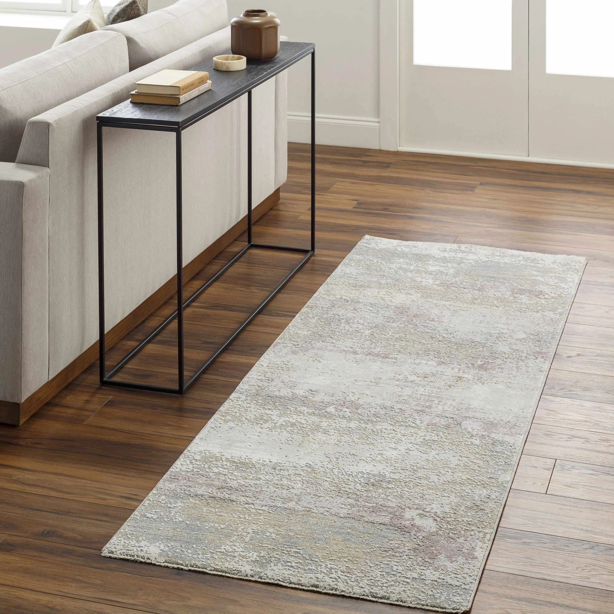 Machine Woven Brown Contemporary Style Rug - Image 3