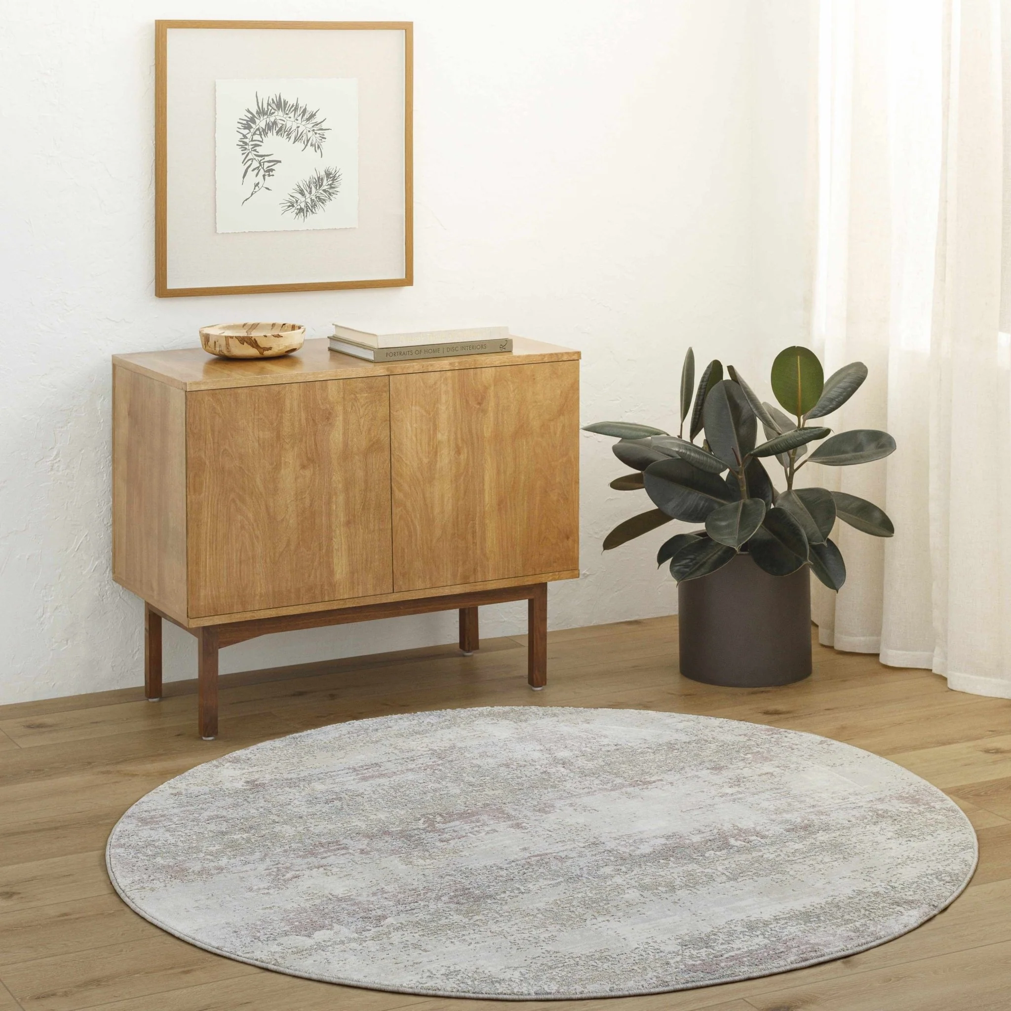 Machine Woven Brown Contemporary Style Rug - Image 4
