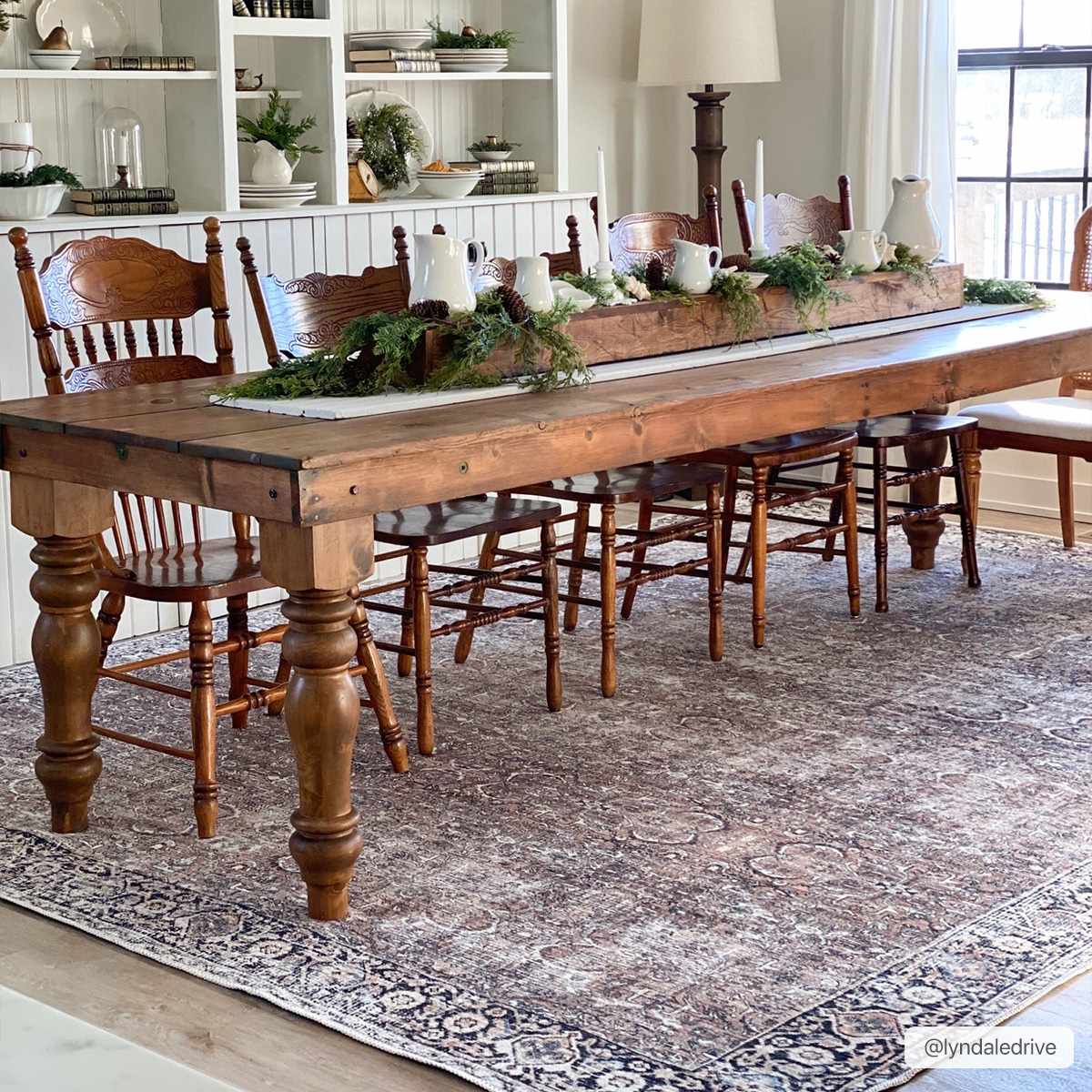 Woven Brown, Ivory and Charcoal Traditional Floral Washable Area Rug - Image 5
