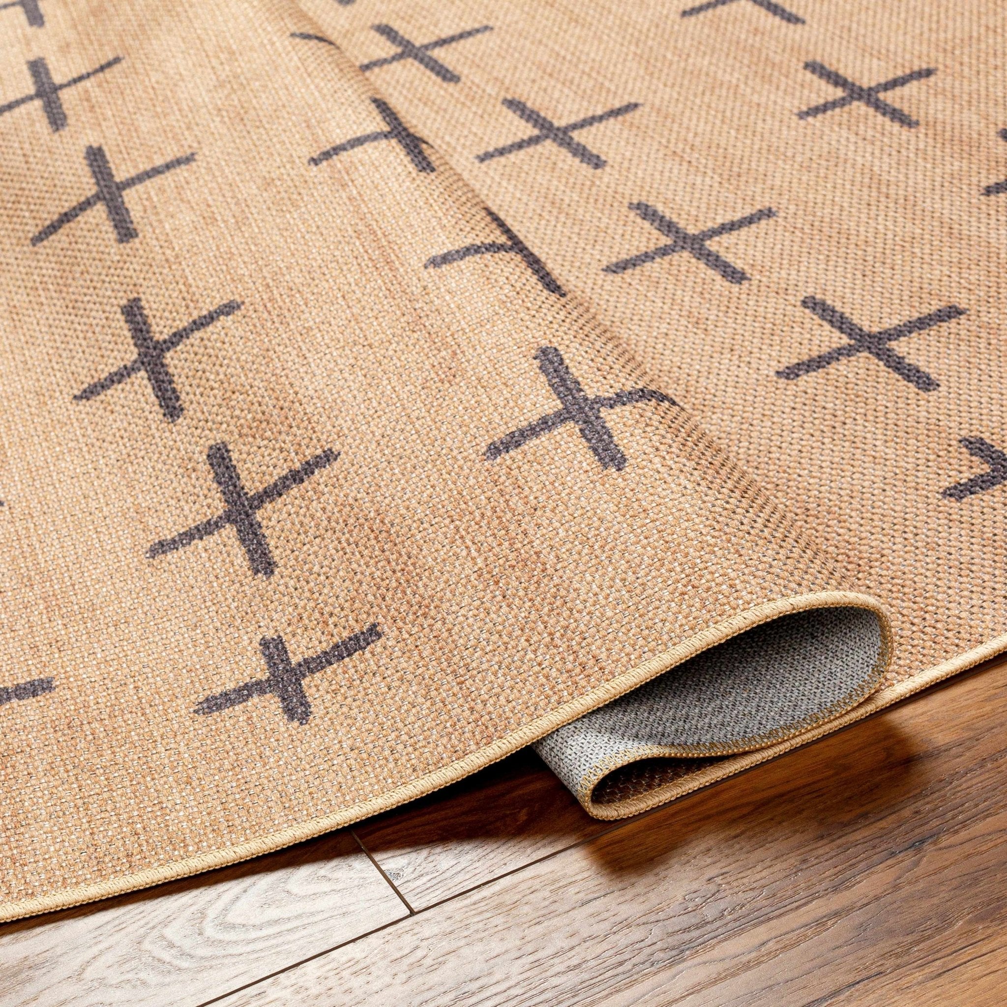 Machine Woven Brown Modern Style Area Rug - Image 4