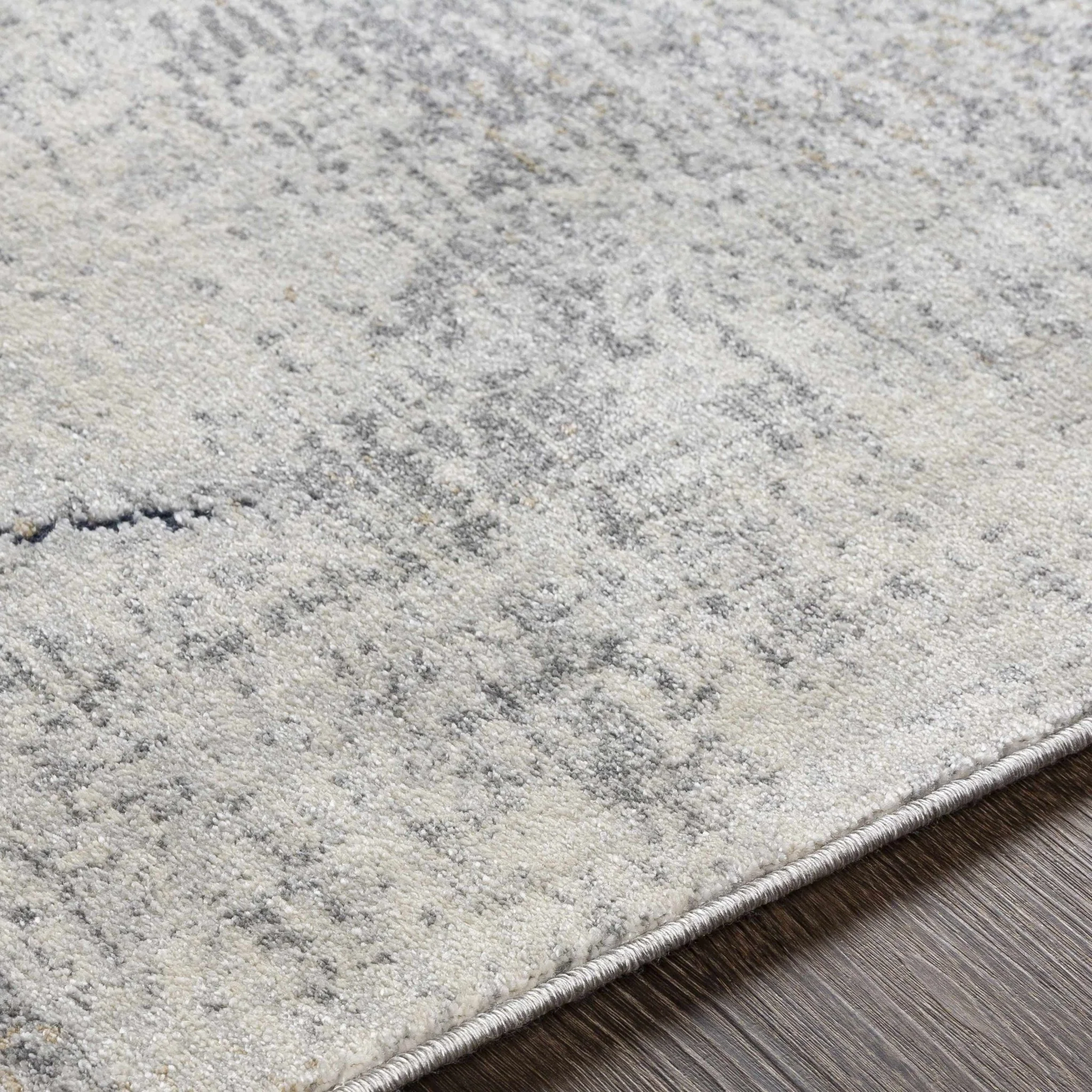 Abstract Charcoal And Gray Contemporary style Rug - Image 6