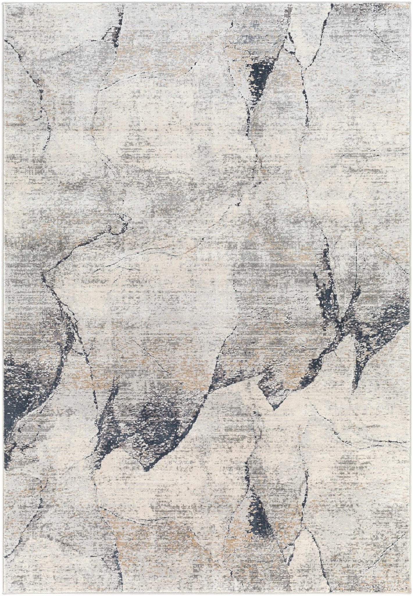 Abstract Charcoal And Gray Contemporary style Rug - Image 8
