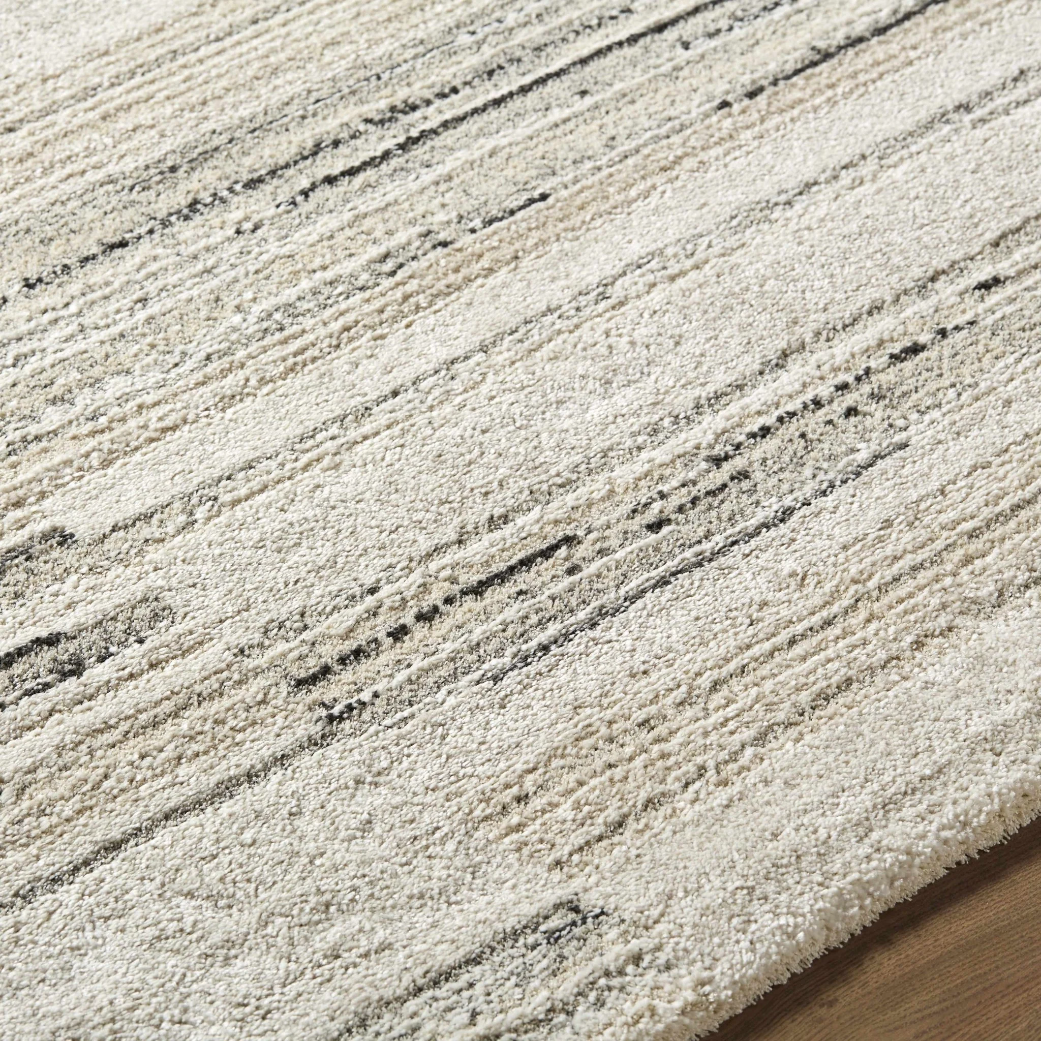 Machine Woven Contemporary Style Cream And Beige Rug - Image 4