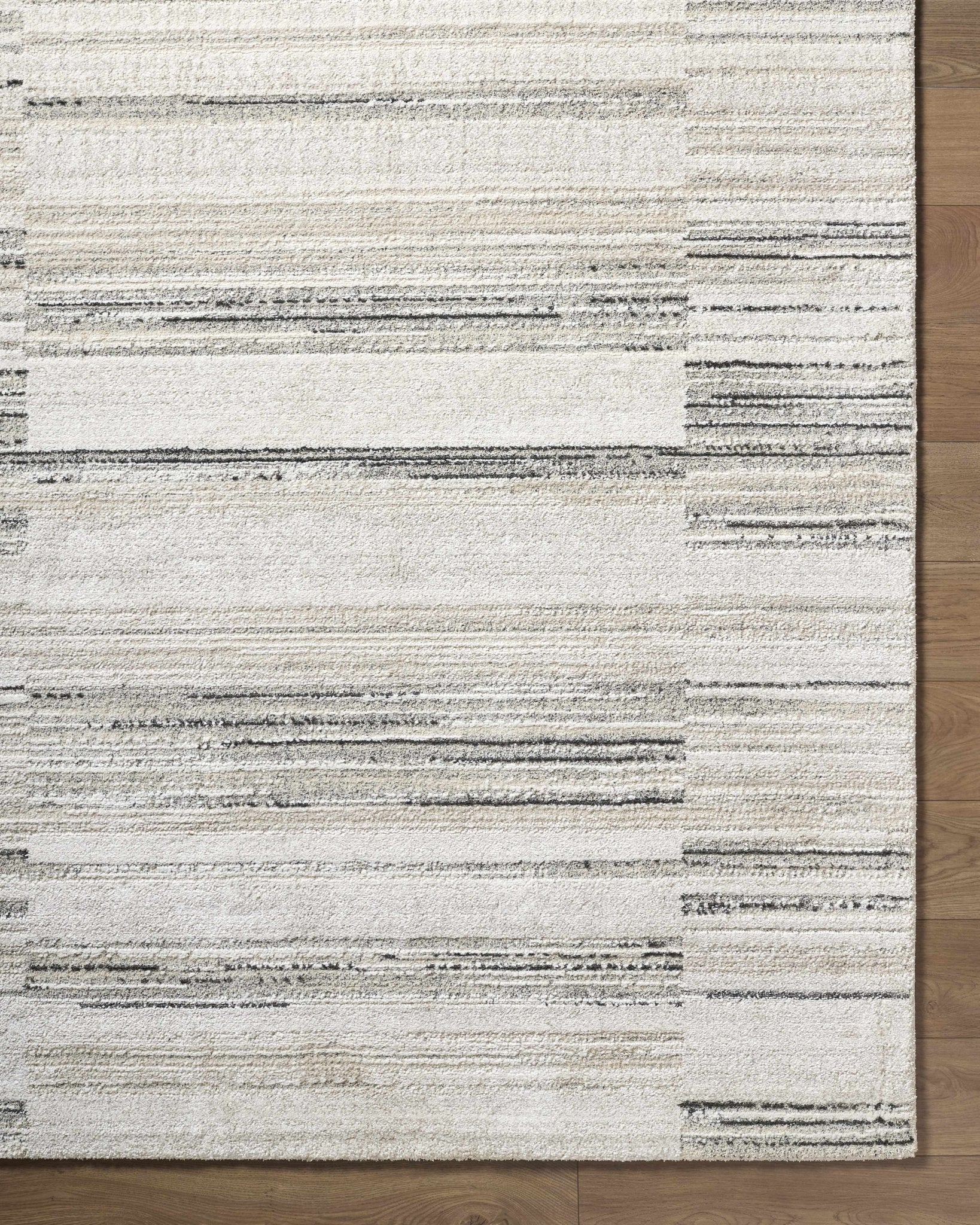 Machine Woven Contemporary Style Cream And Beige Rug - Image 6