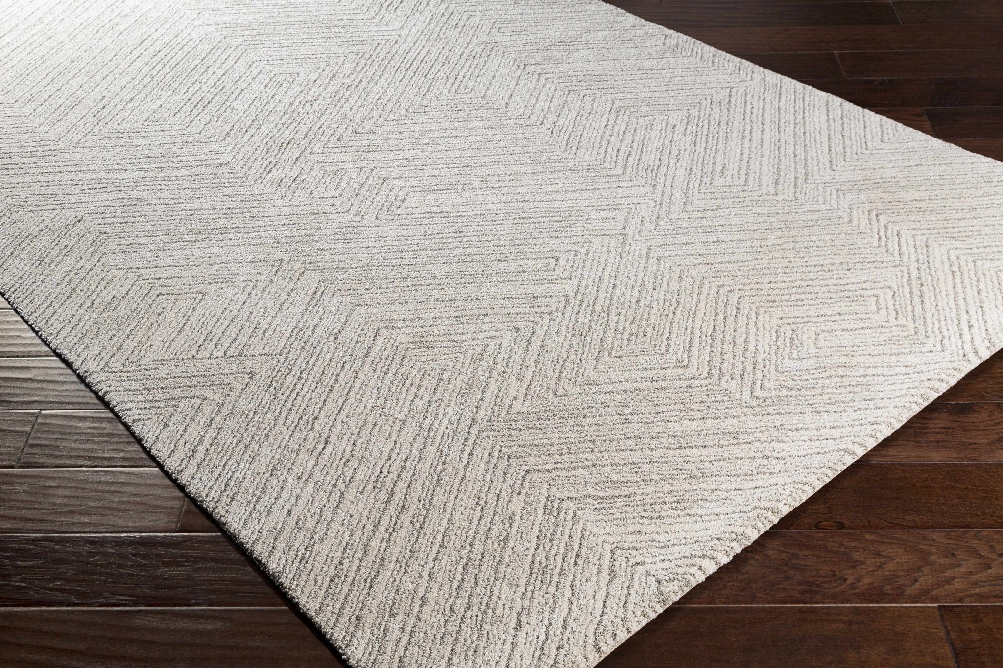 Machine Woven Cream And Beige Contemporary Style Rug - Image 3