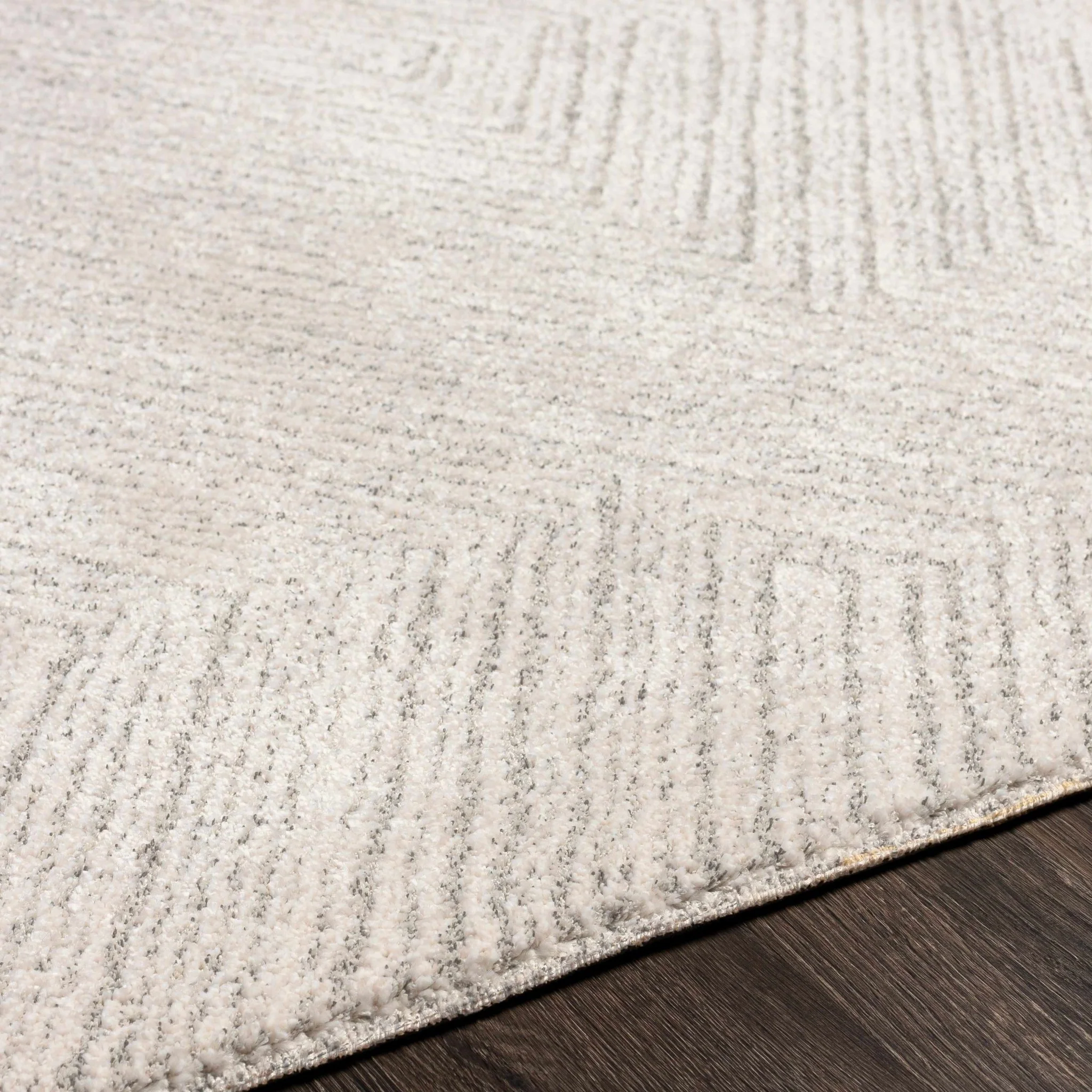 Machine Woven Cream And Beige Contemporary Style Rug - Image 5