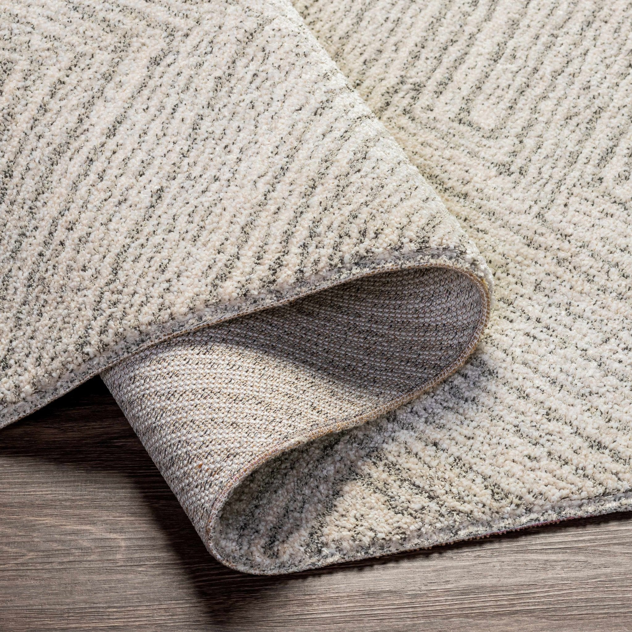 Machine Woven Cream And Beige Contemporary Style Rug - Image 6