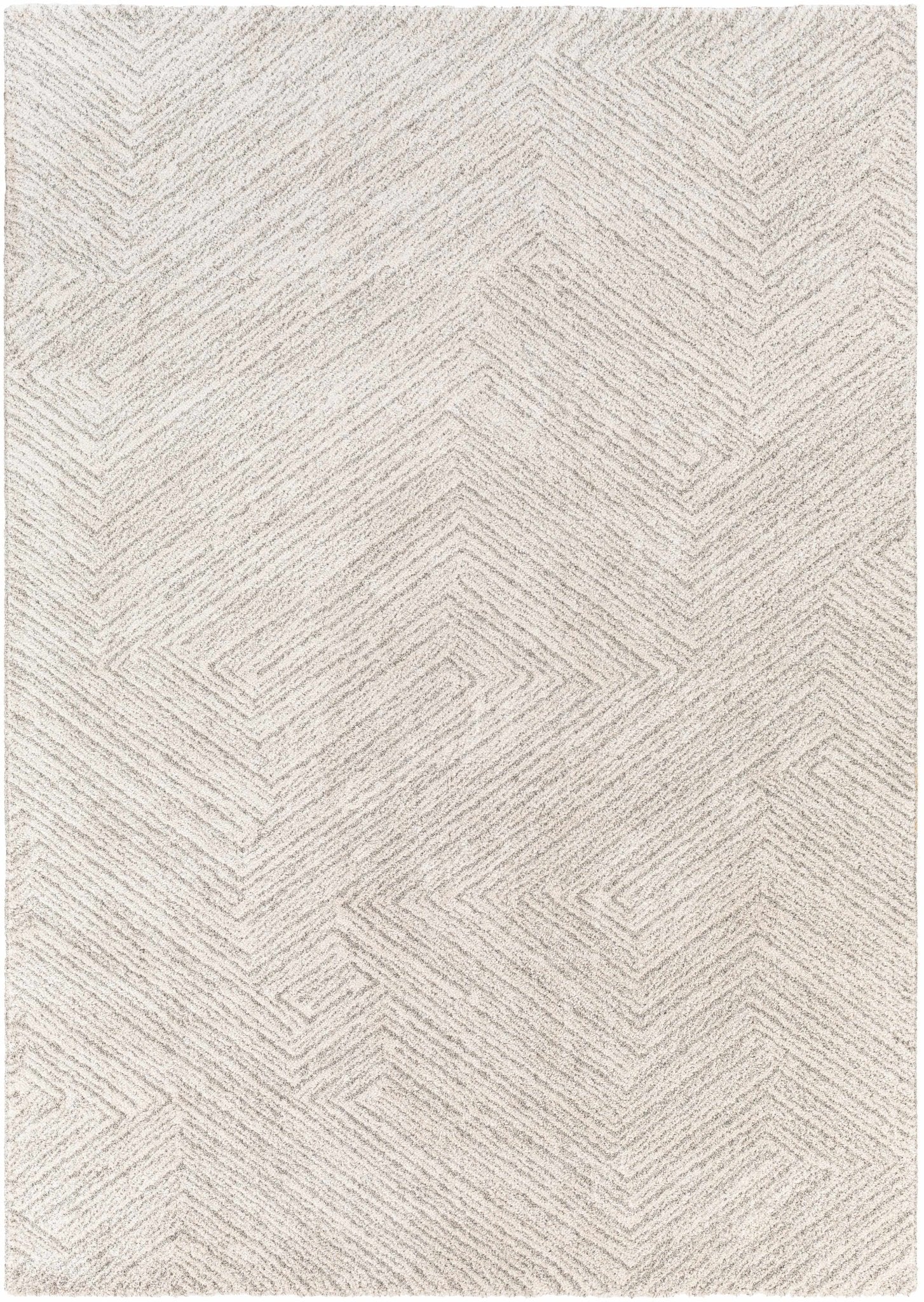 Machine Woven Cream And Beige Contemporary Style Rug - Image 8