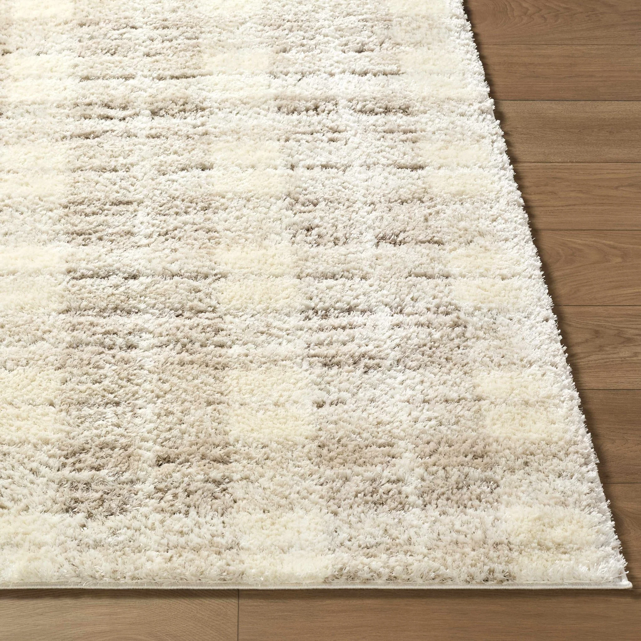 Machine Woven Cream Modern Geometrical Pattern Area Rug - Image 3