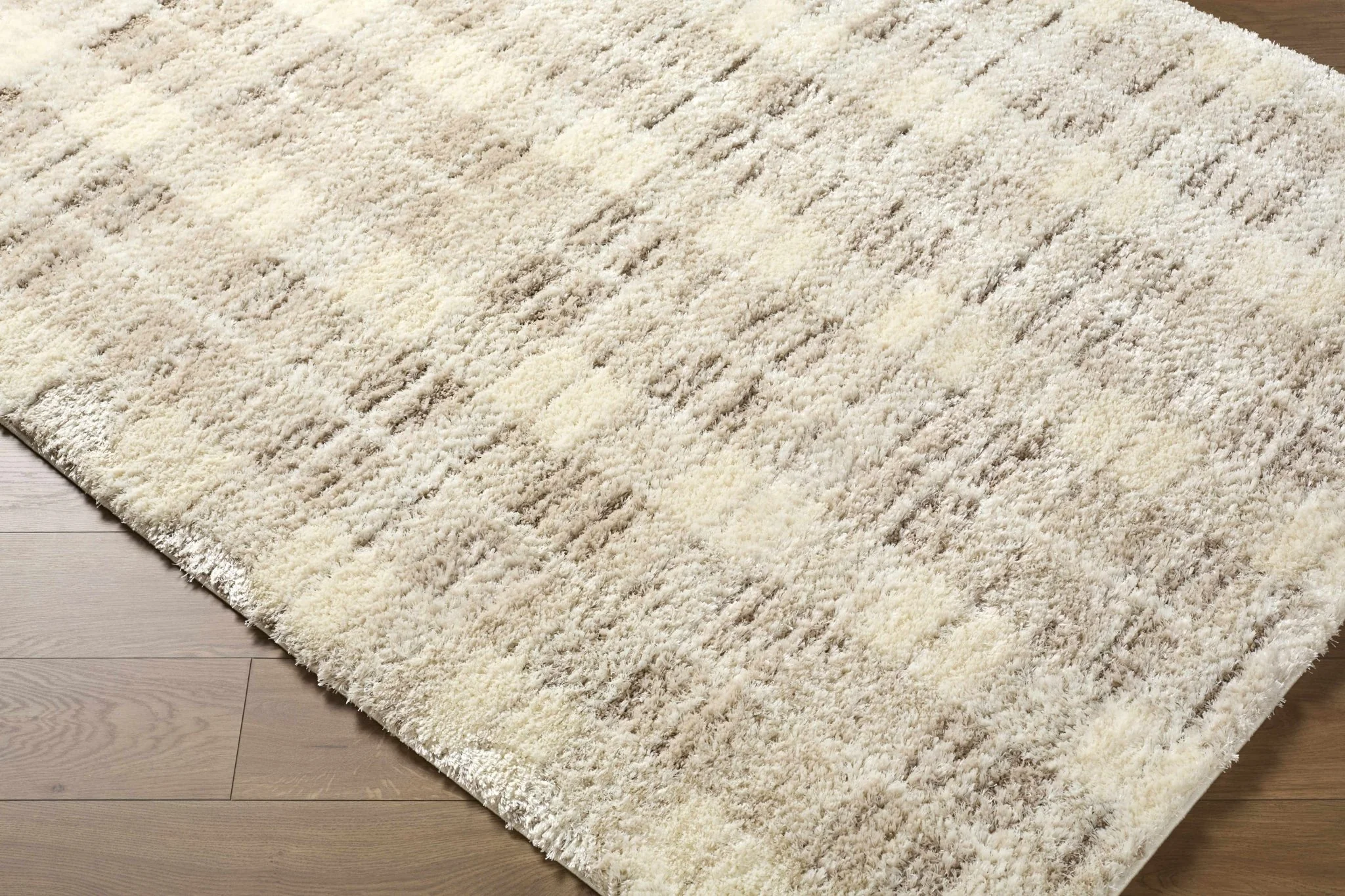 Machine Woven Cream Modern Geometrical Pattern Area Rug - Image 4