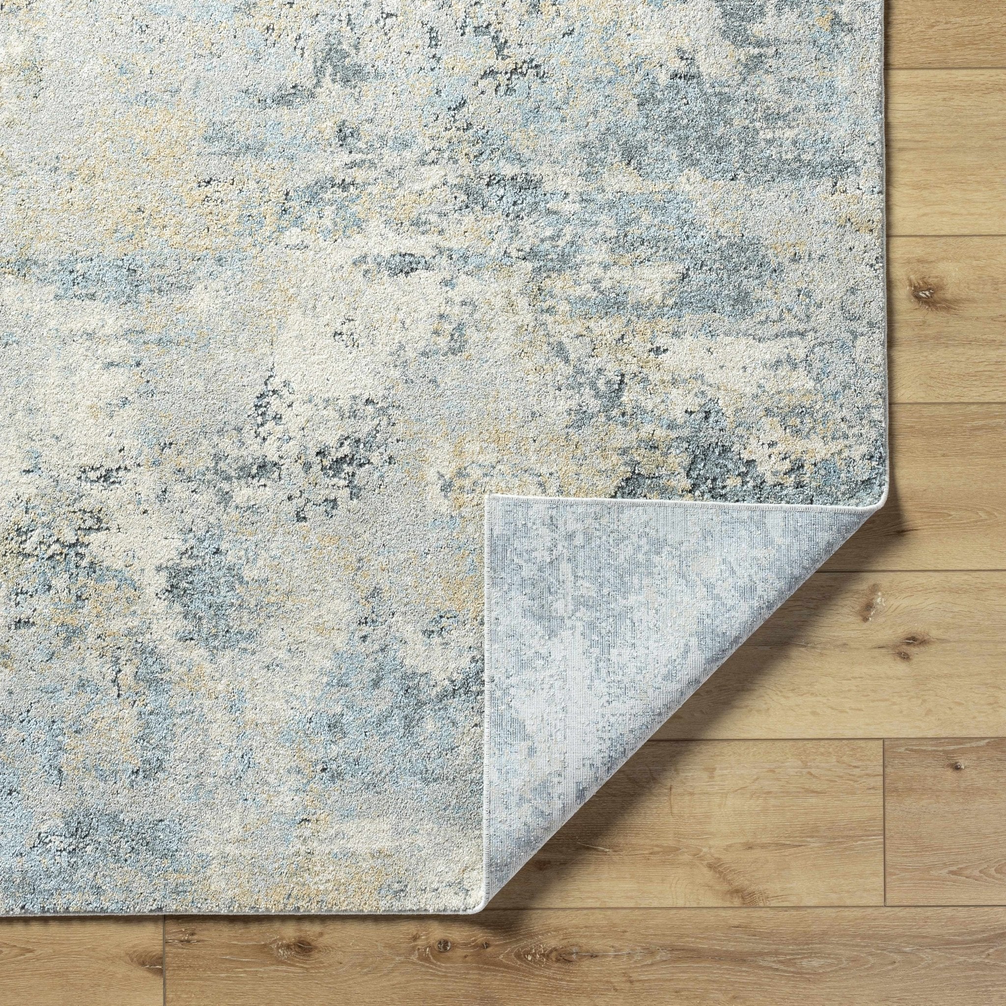 Machine Woven Gray And Ivory Contemporary Style Rug - Image 3