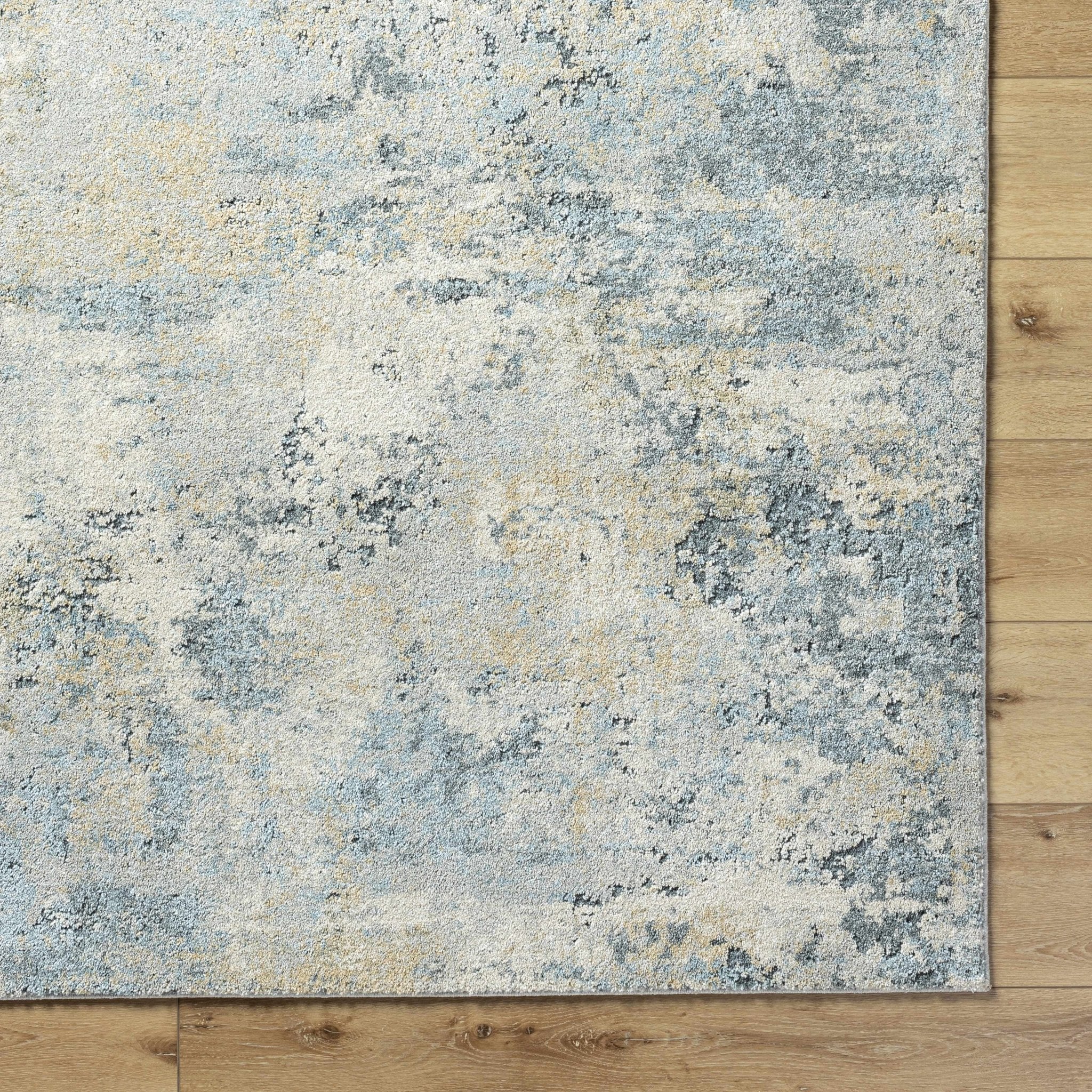 Machine Woven Gray And Ivory Contemporary Style Rug - Image 4