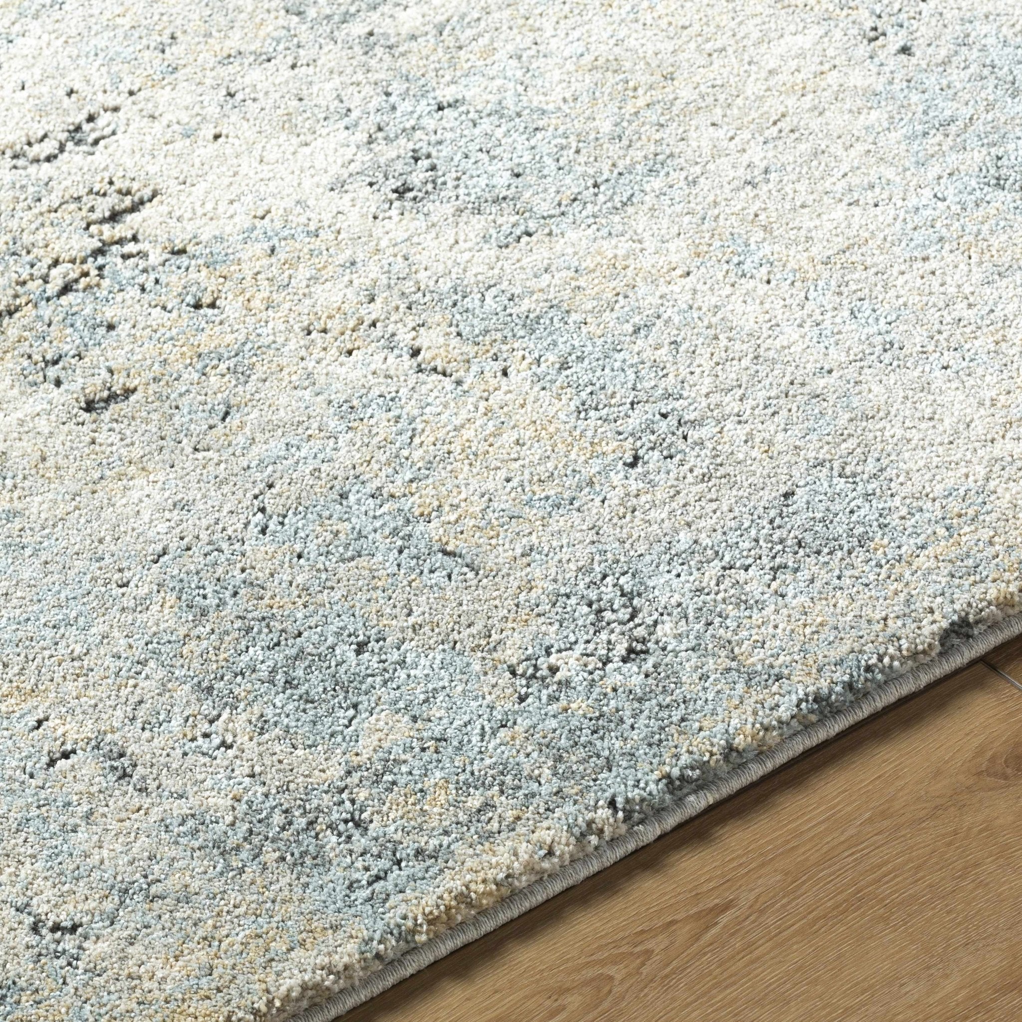 Machine Woven Gray And Ivory Contemporary Style Rug - Image 7