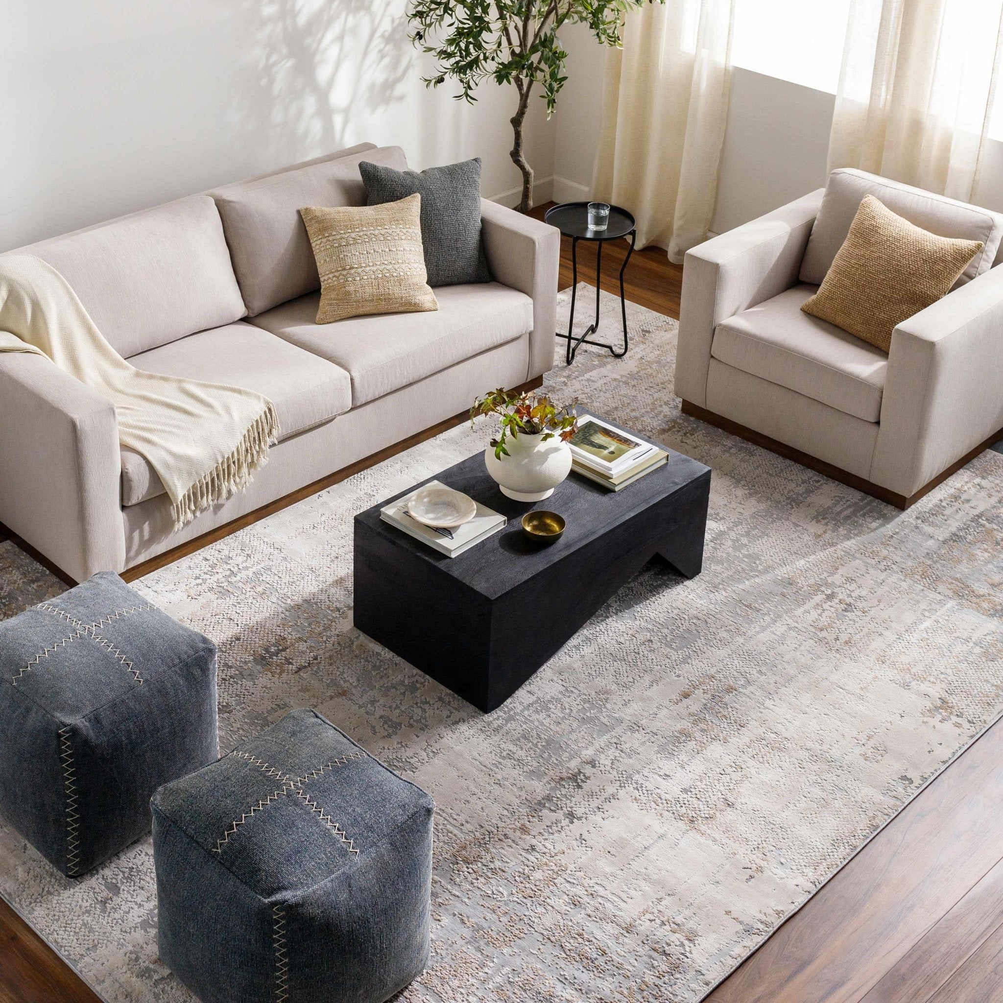 Machine Woven Gray Contemporary Style Rug - Image 13