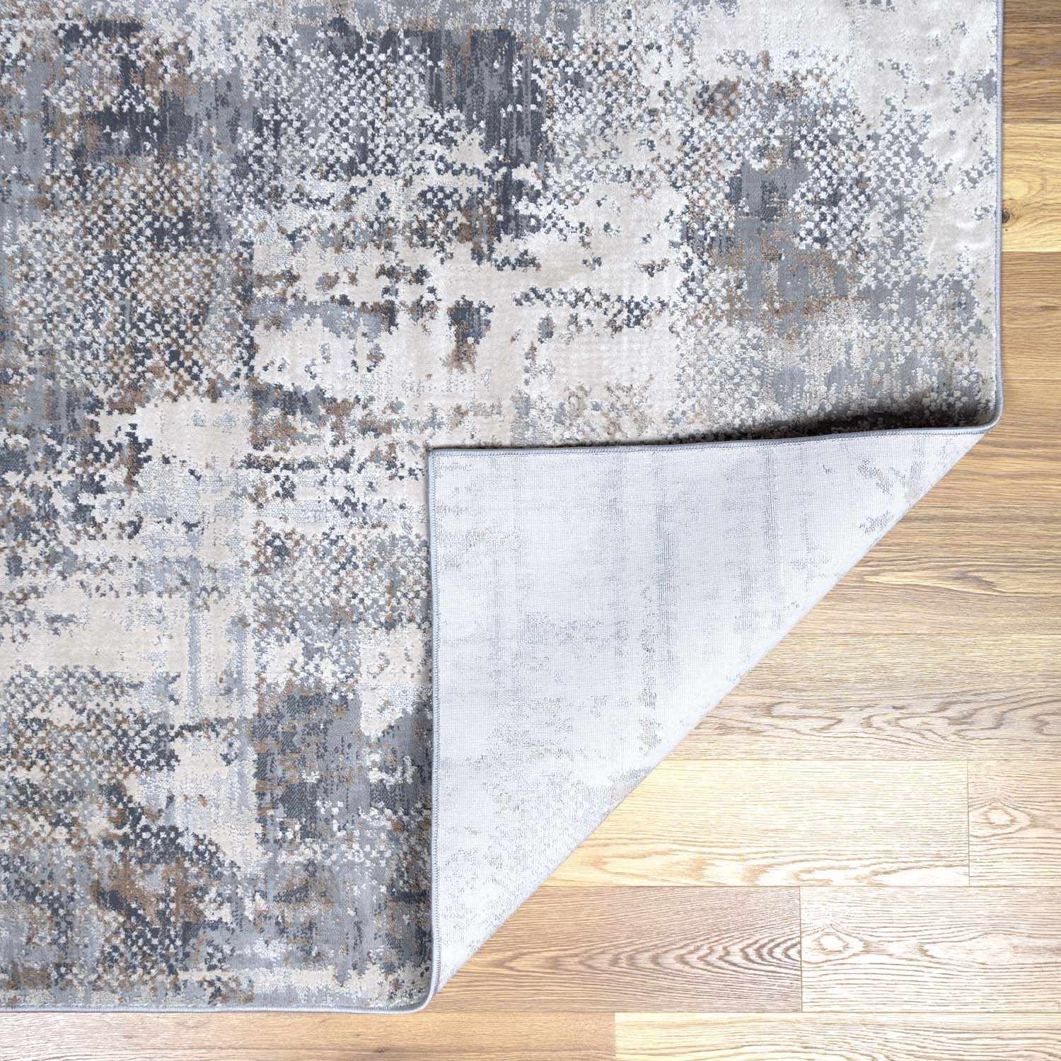 Machine Woven Gray Contemporary Style Rug - Image 5