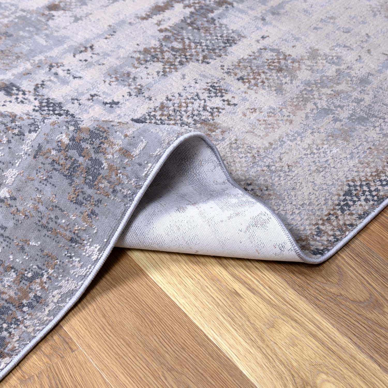 Machine Woven Gray Contemporary Style Rug - Image 6