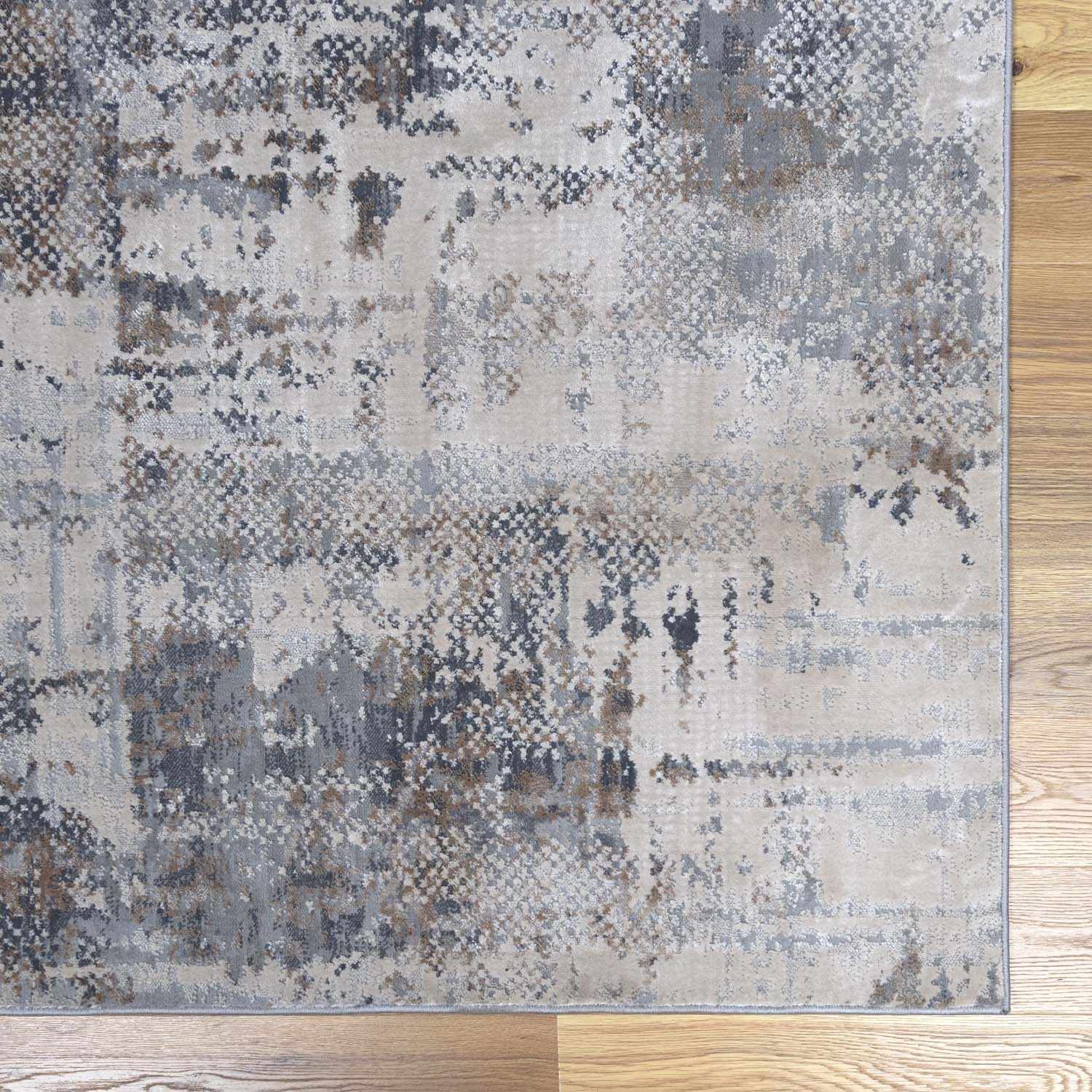 Machine Woven Gray Contemporary Style Rug - Image 7
