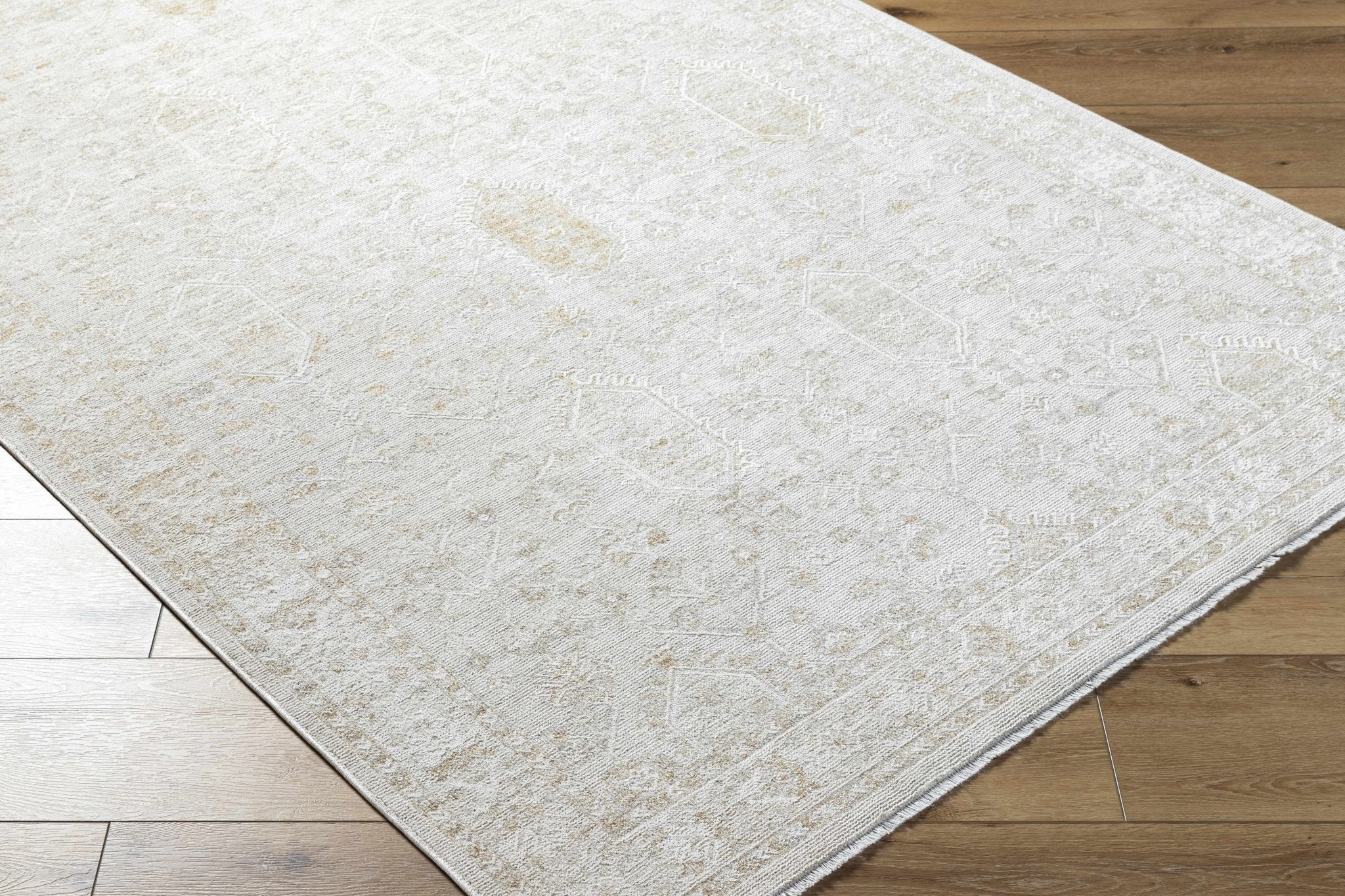 Machine Woven Gray Traditional Style Area Rug - Image 3