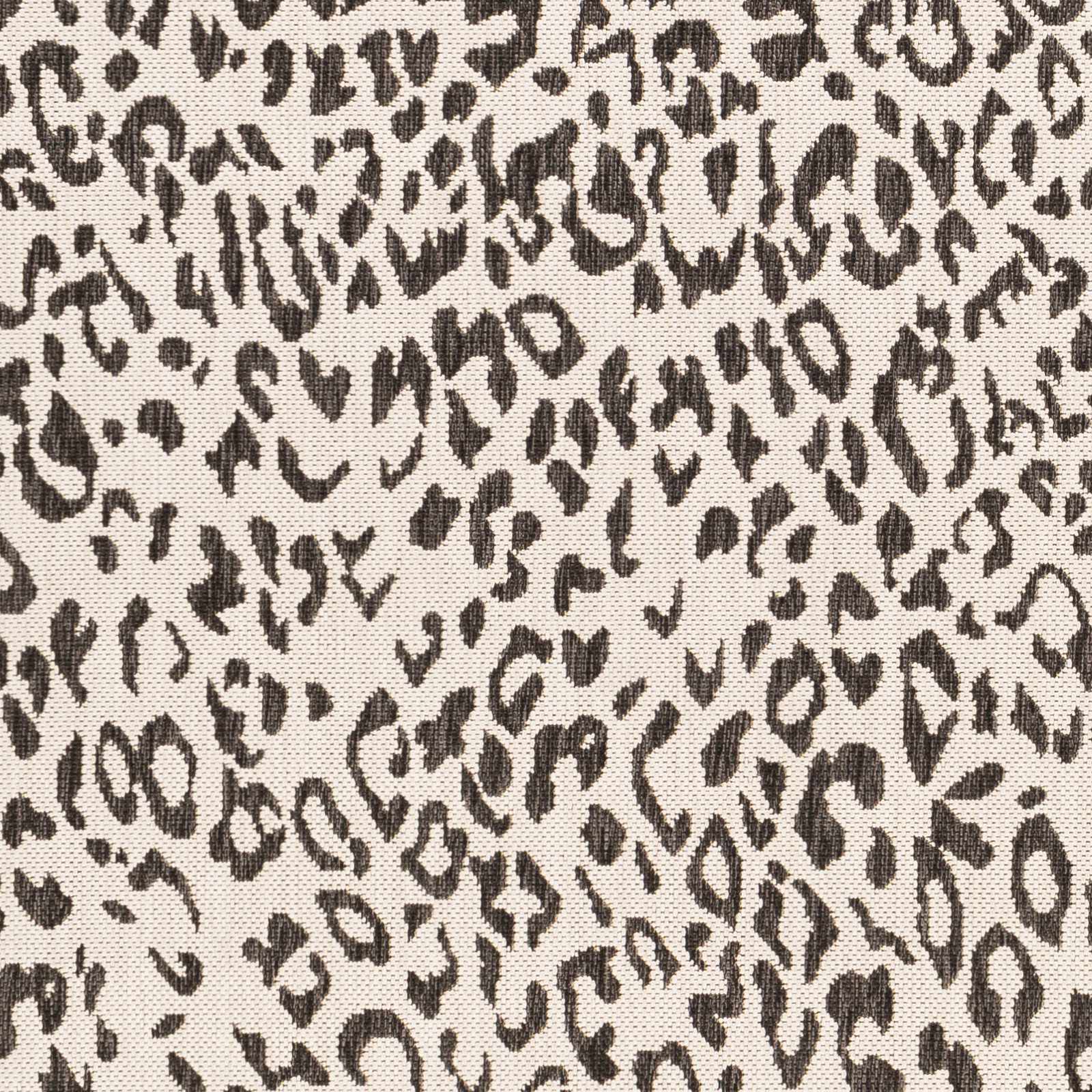 Contemporary Ivory And Charcoal Leopard design Indoor And Outdoor Area Rug - Image 3
