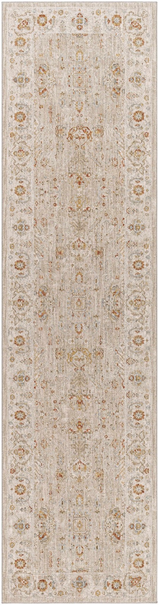 Machine Woven Ivory Traditional Oushak Design Area Rug - Image 12