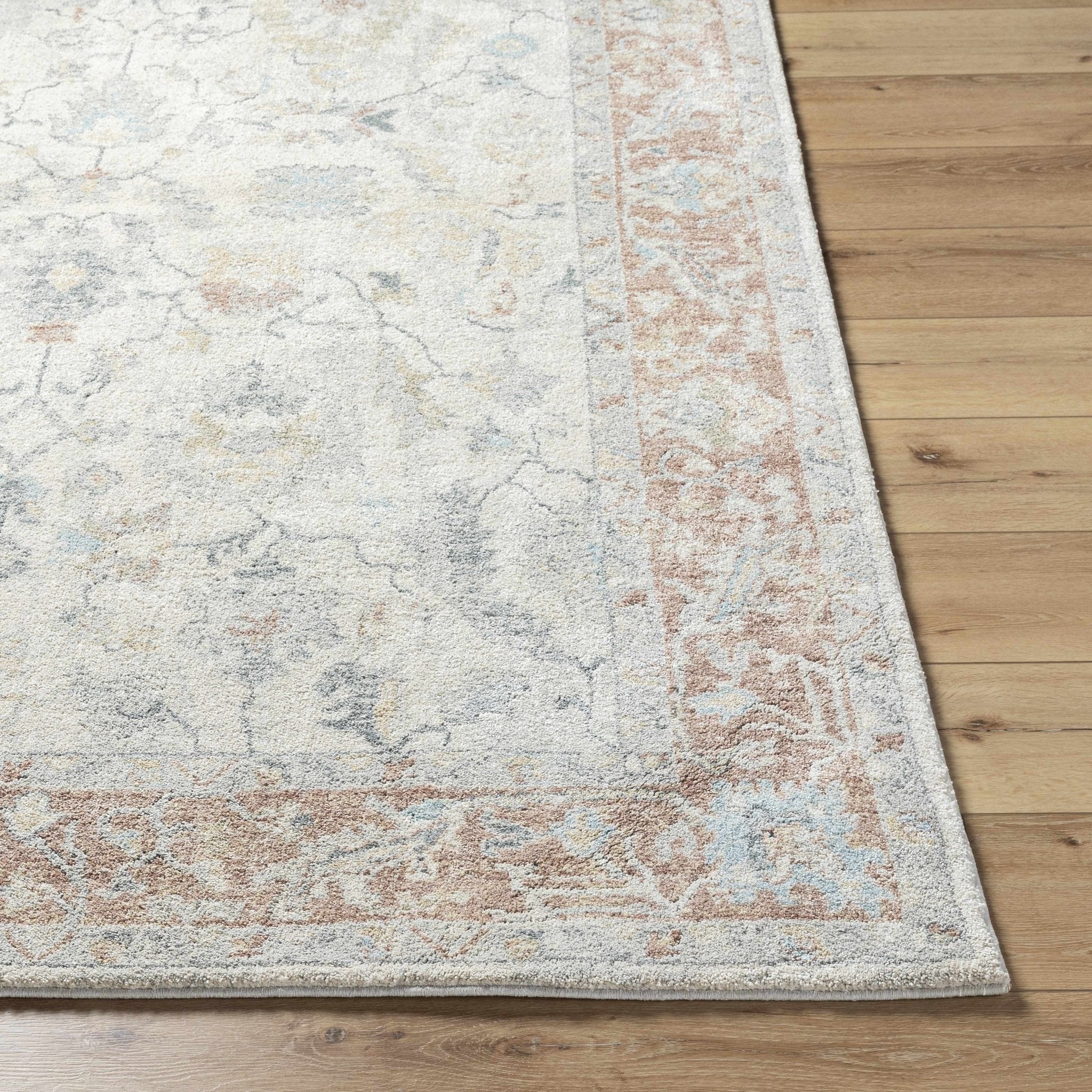 Machine Woven Ivory Traditional Style Area Rug - Image 3