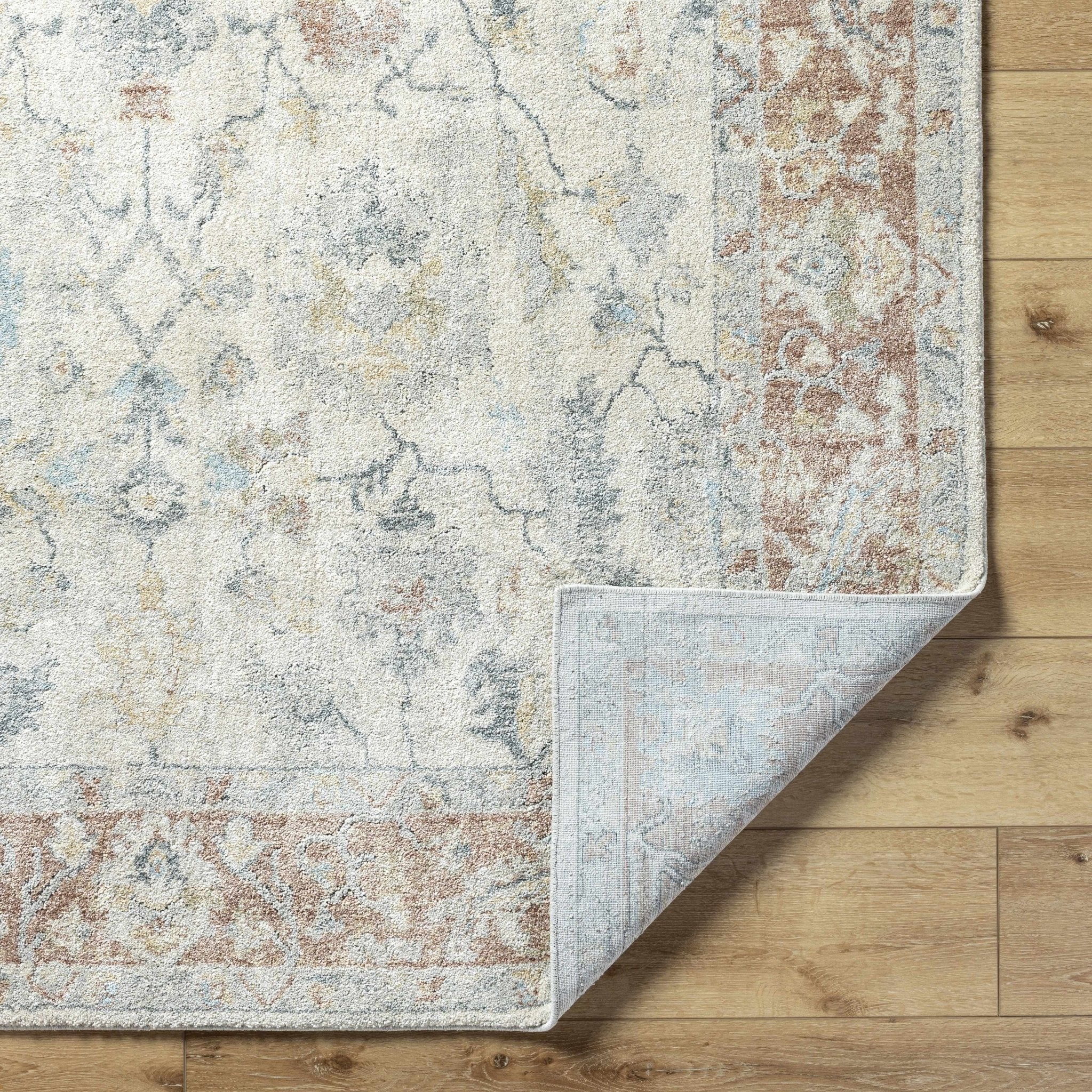 Machine Woven Ivory Traditional Style Area Rug - Image 4