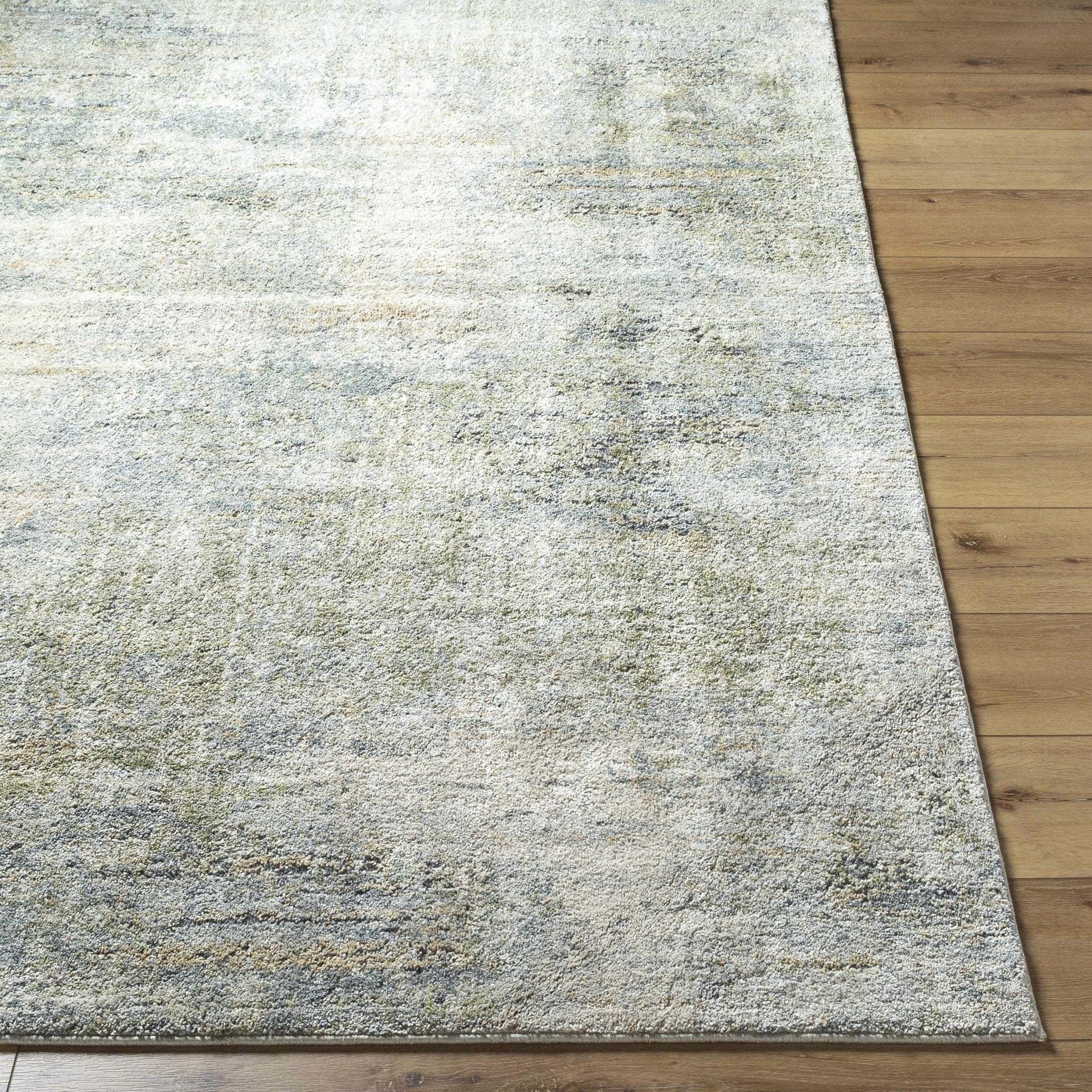 Machine Woven Olive Contemporary Style Rug - Image 2