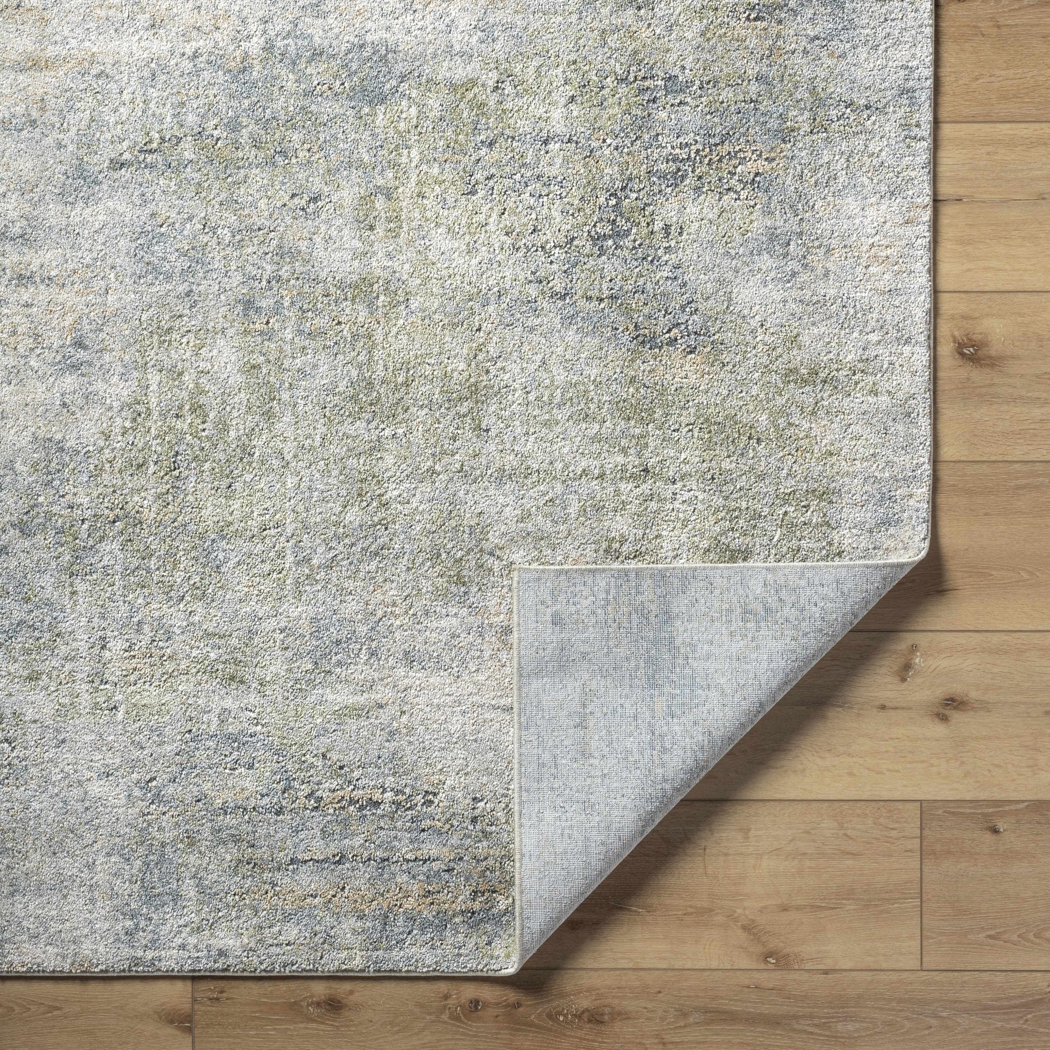 Machine Woven Olive Contemporary Style Rug - Image 4