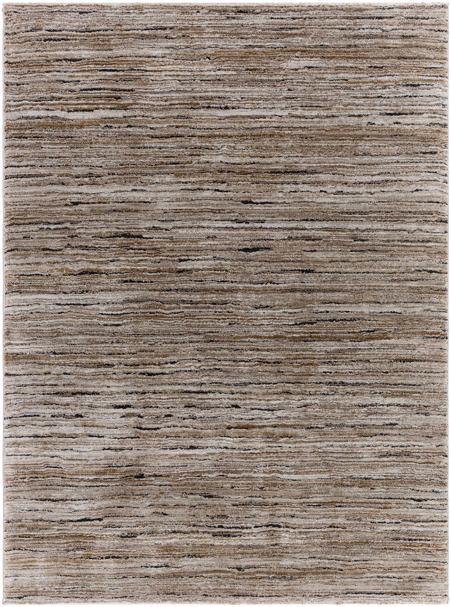 Machine Woven Tan And Black Contemporary Style Area Rug - Image 2