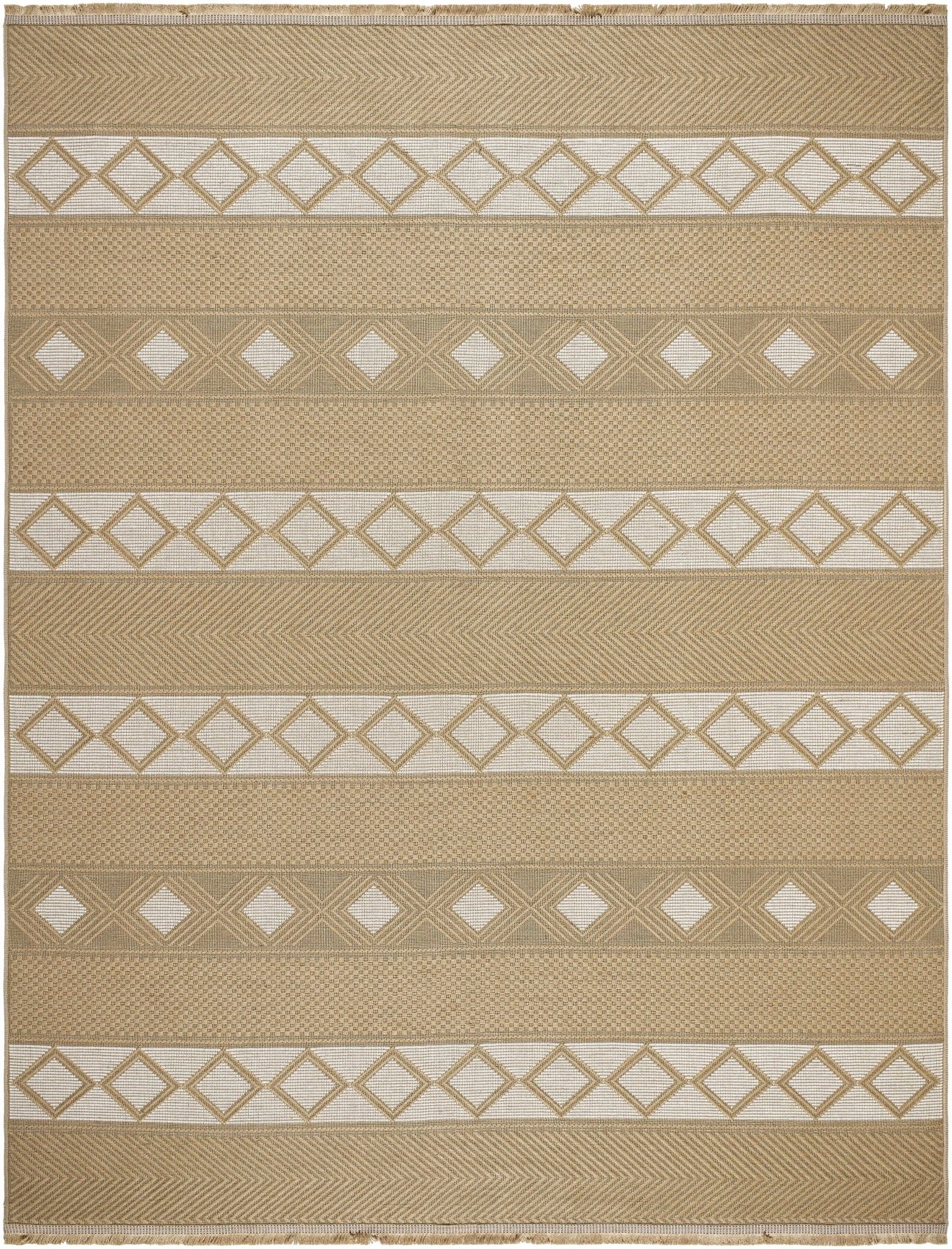 Machine Woven Tan Bohemian Style Jute Rug - Image 9