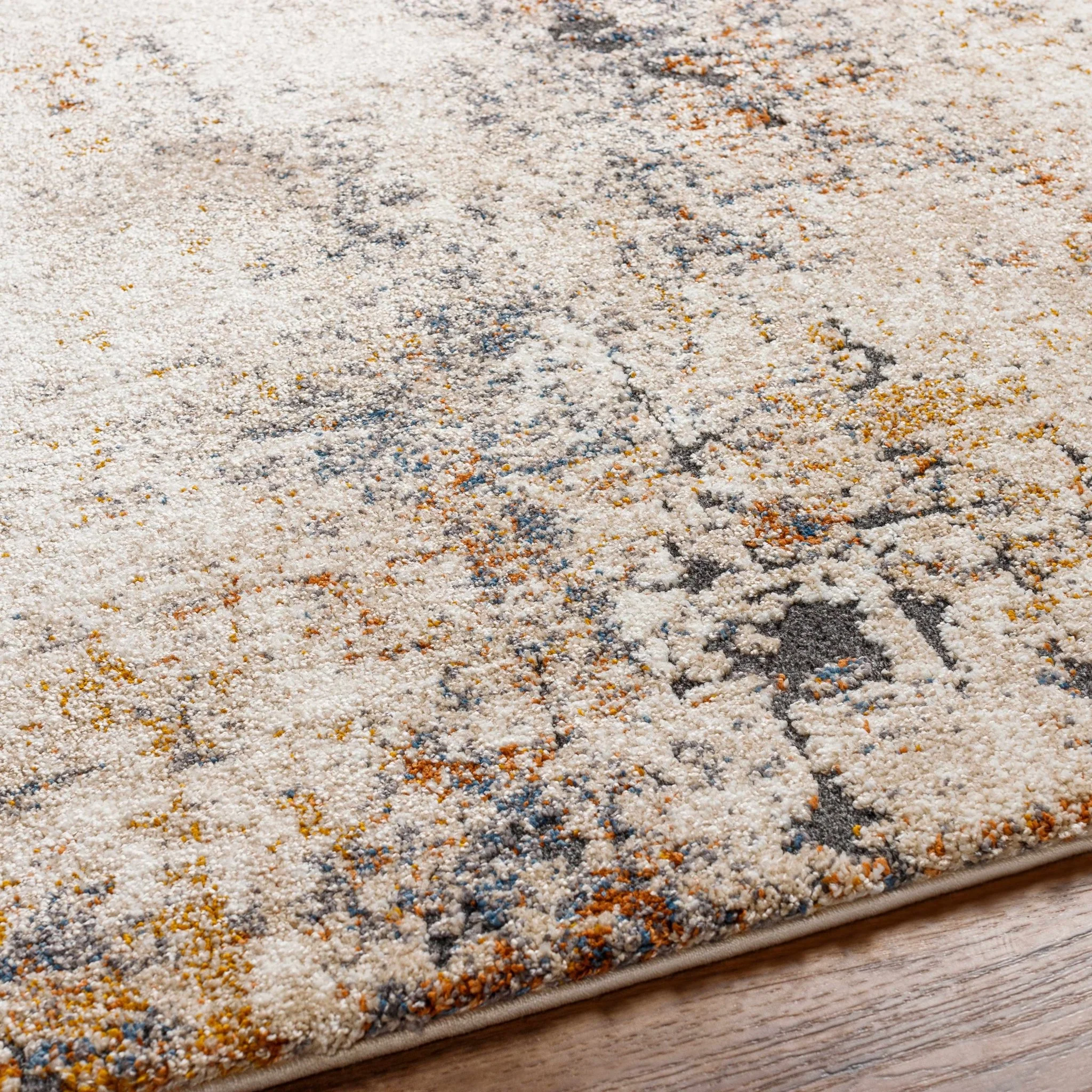 Machine Woven Tan Contemporary Style Rug - Image 2