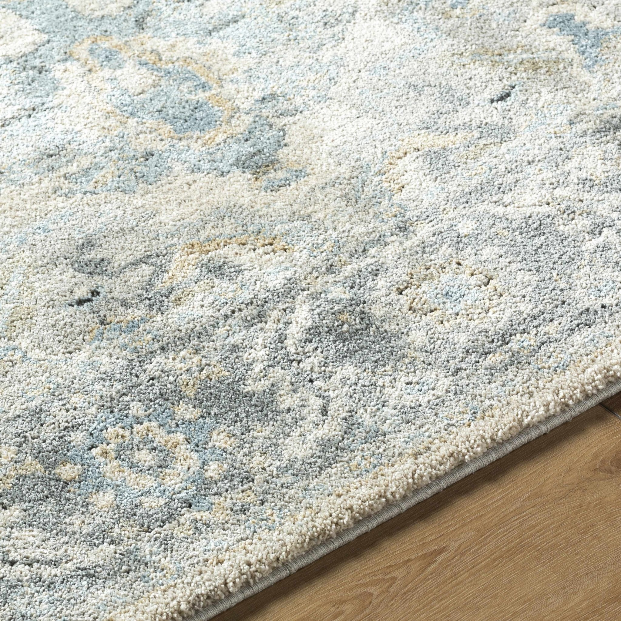 Machine Woven Traditional Style Gray And Beige Area Rug - Image 2