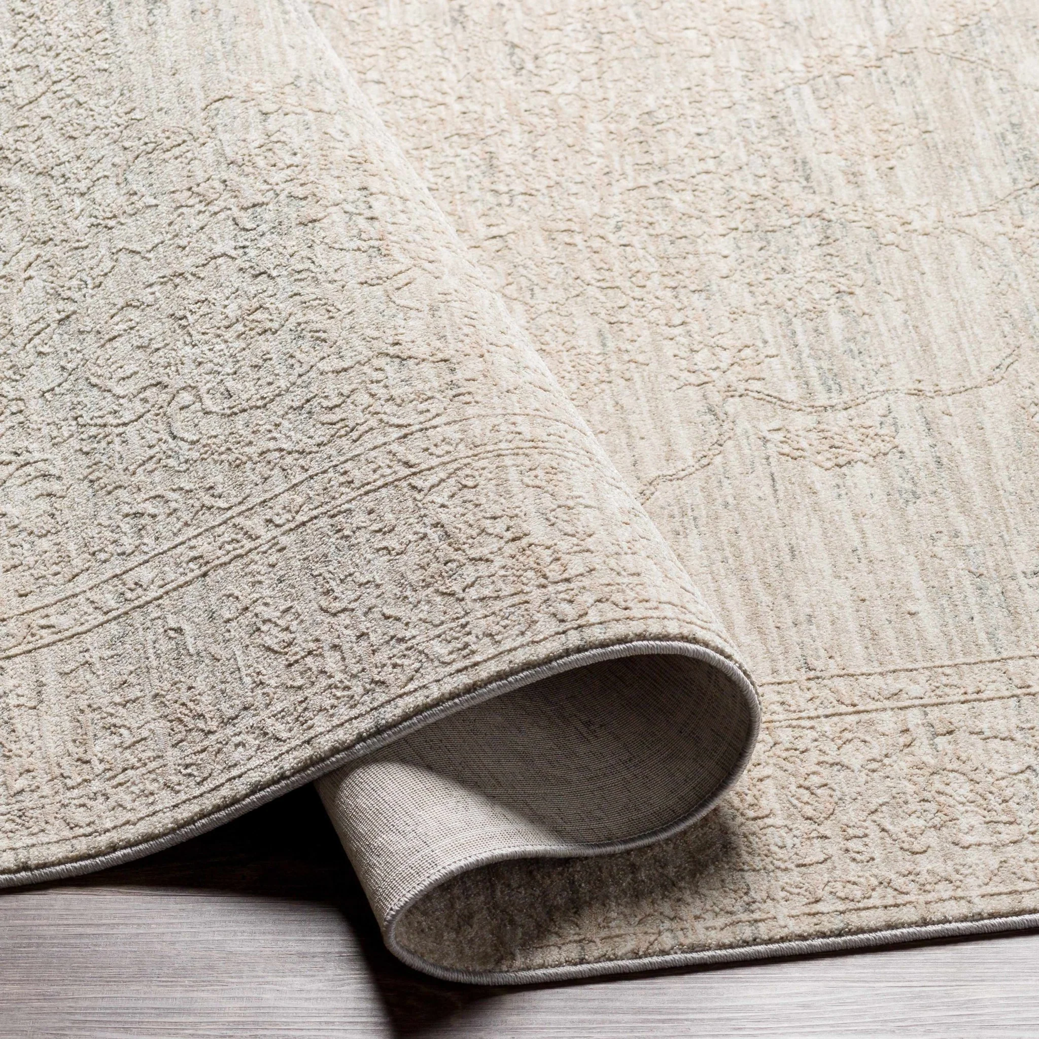 Machine Woven Transitional Style Taupe, Gray Rug - Image 6