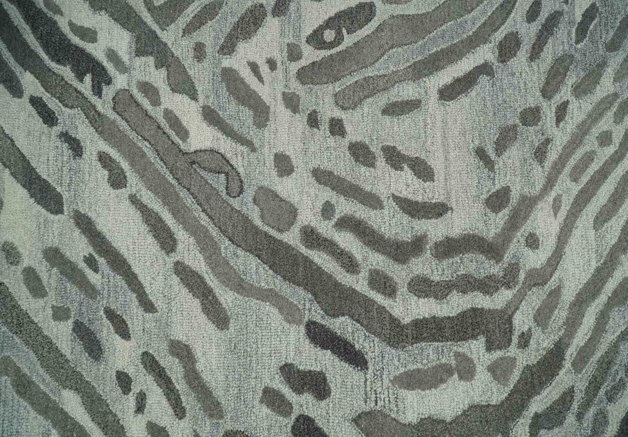 Modern Abstract Hand Tufted 2x3, 3x5, 5x8, 6x9, 8x10 and 9x12 Natural Wool Beige, Gray and Silver Area Rug | MIR2 - Image 8