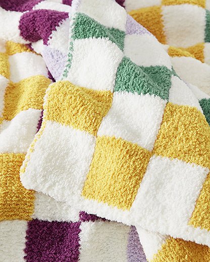 Soft and Comfy Mocha - Sahara Tan Checkerboard Throw - Image 14