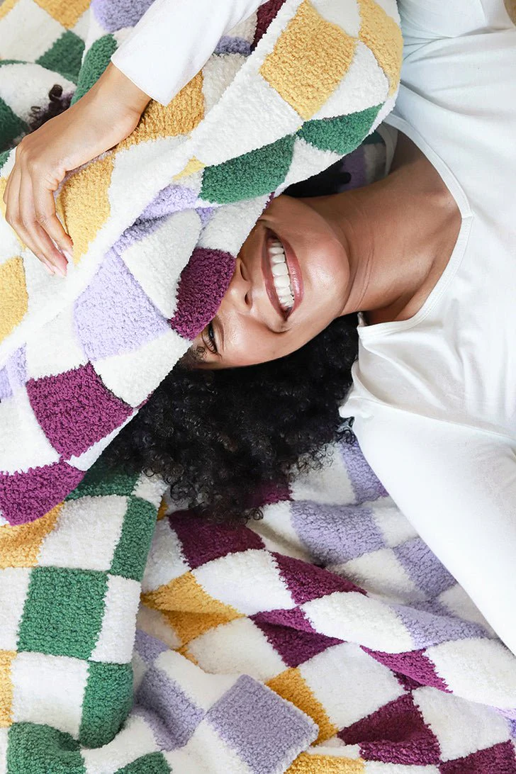 Soft and Comfy Mocha - Sahara Tan Checkerboard Throw - Image 16