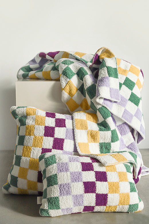 Soft and Comfy Mocha - Sahara Tan Checkerboard Throw - Image 18