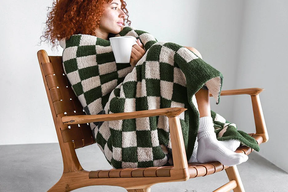 Soft and Comfy Mocha - Sahara Tan Checkerboard Throw - Image 22