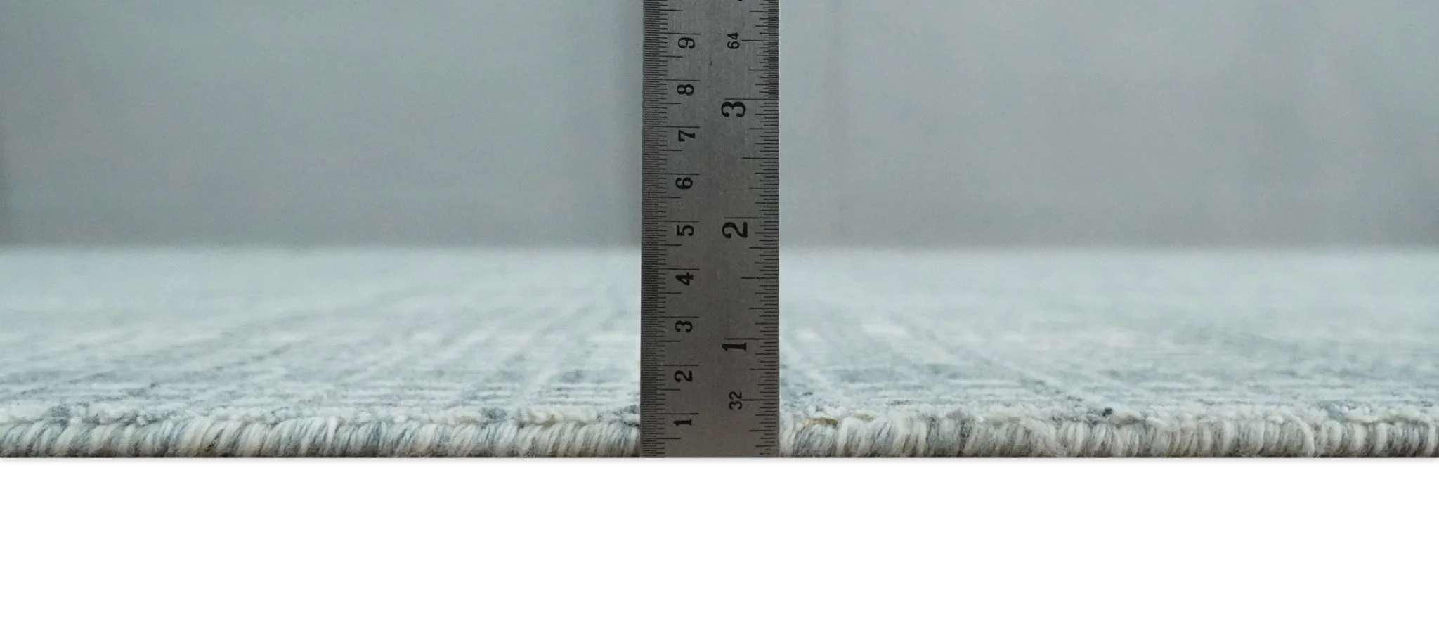 Modern 8x10 Hand Made striped Ivory and Gray Scandinavian Blended Wool Flatwoven Area Rug | KE36 - Image 8