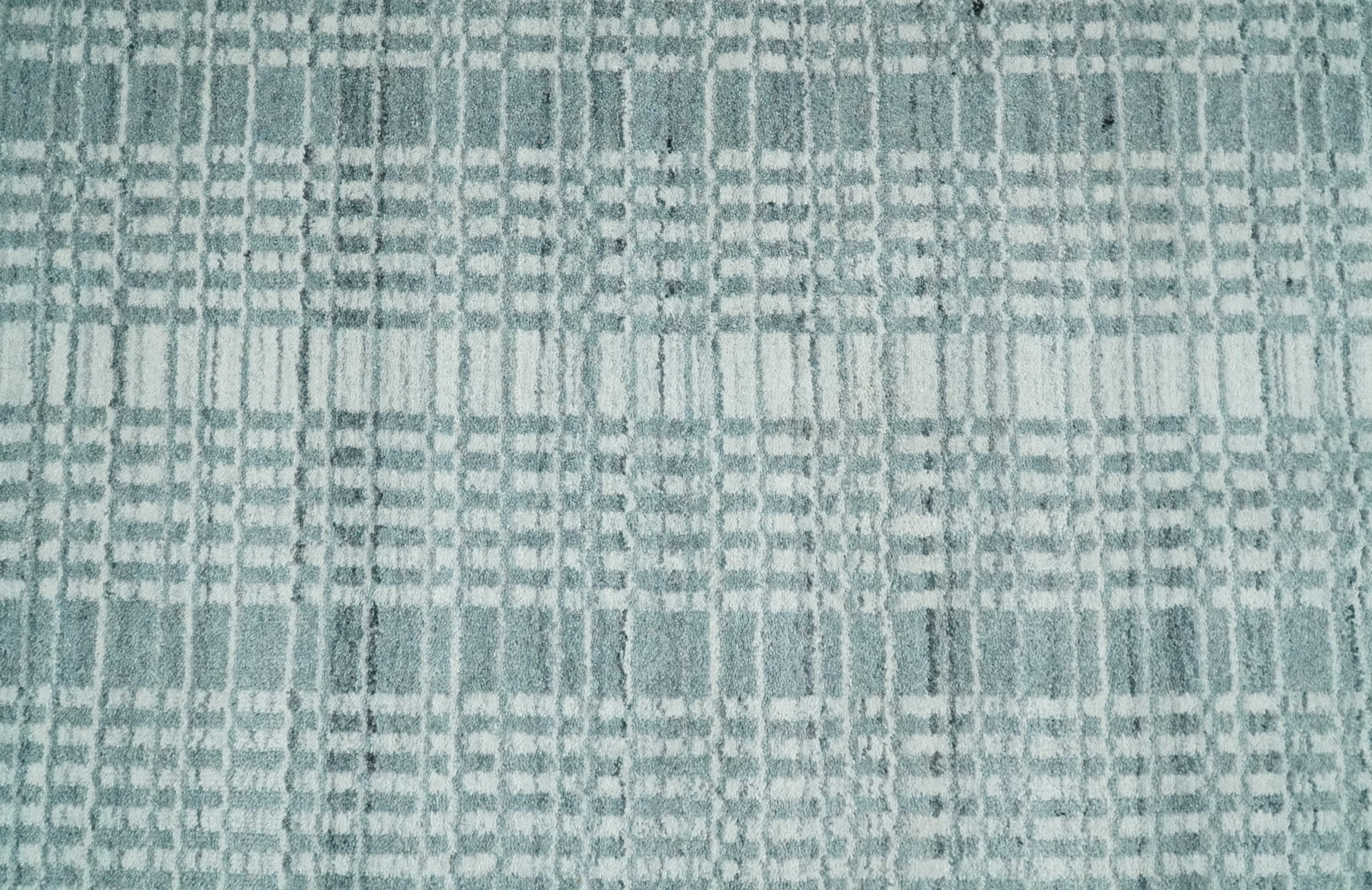 Modern 8x10 Hand Made striped Ivory and Gray Scandinavian Blended Wool Flatwoven Area Rug | KE36 - Image 9