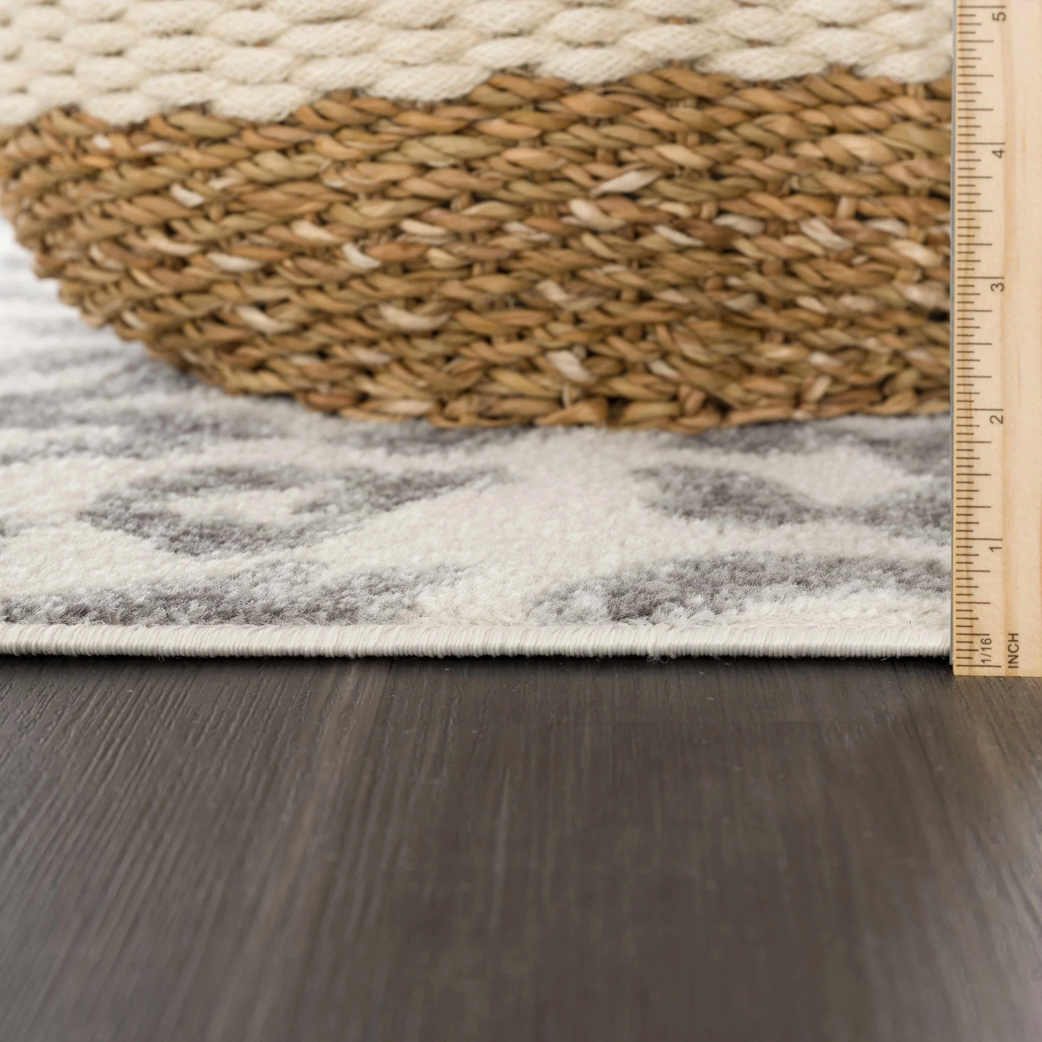 Modern Abstract Beige and Gray Low Pile Leopard Print Area Rug - Image 7