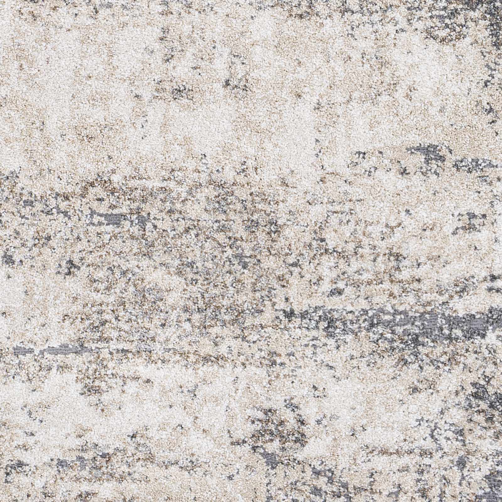 Modern Abstract Beige, Ivory and Gray High low texture Area Rug - Image 4
