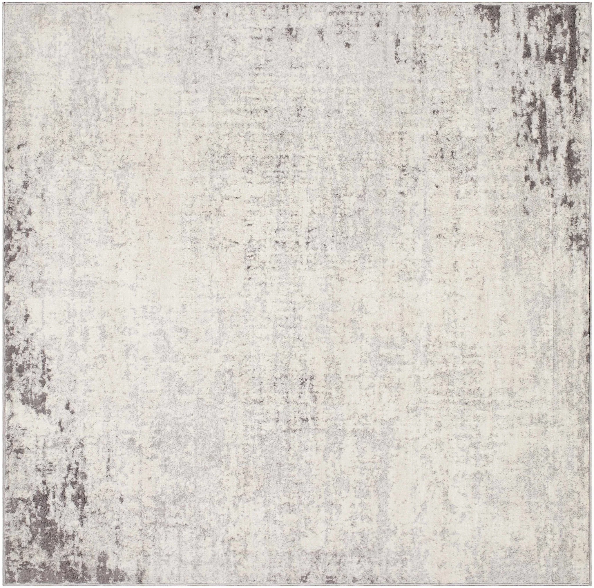 Modern Abstract Beige, Silver and Charcoal Multi Size Area Rug - Image 11